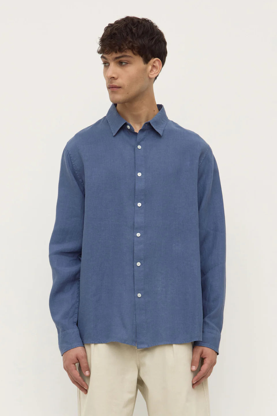 Mens Everyday Linen Shirt - Ocean