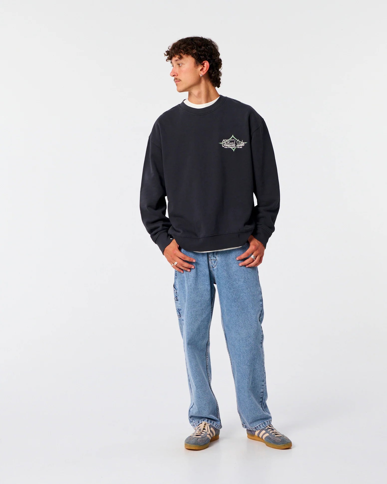 Sun Cured Diamond Crew - Vintage Black