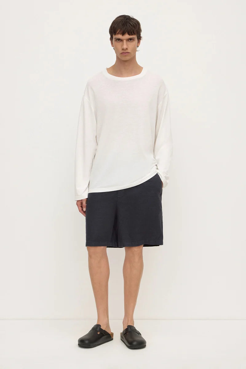 Finley Linen Short - True Navy