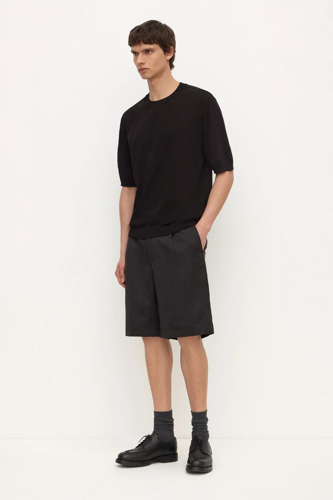 Hugh Knit Tee - True Black
