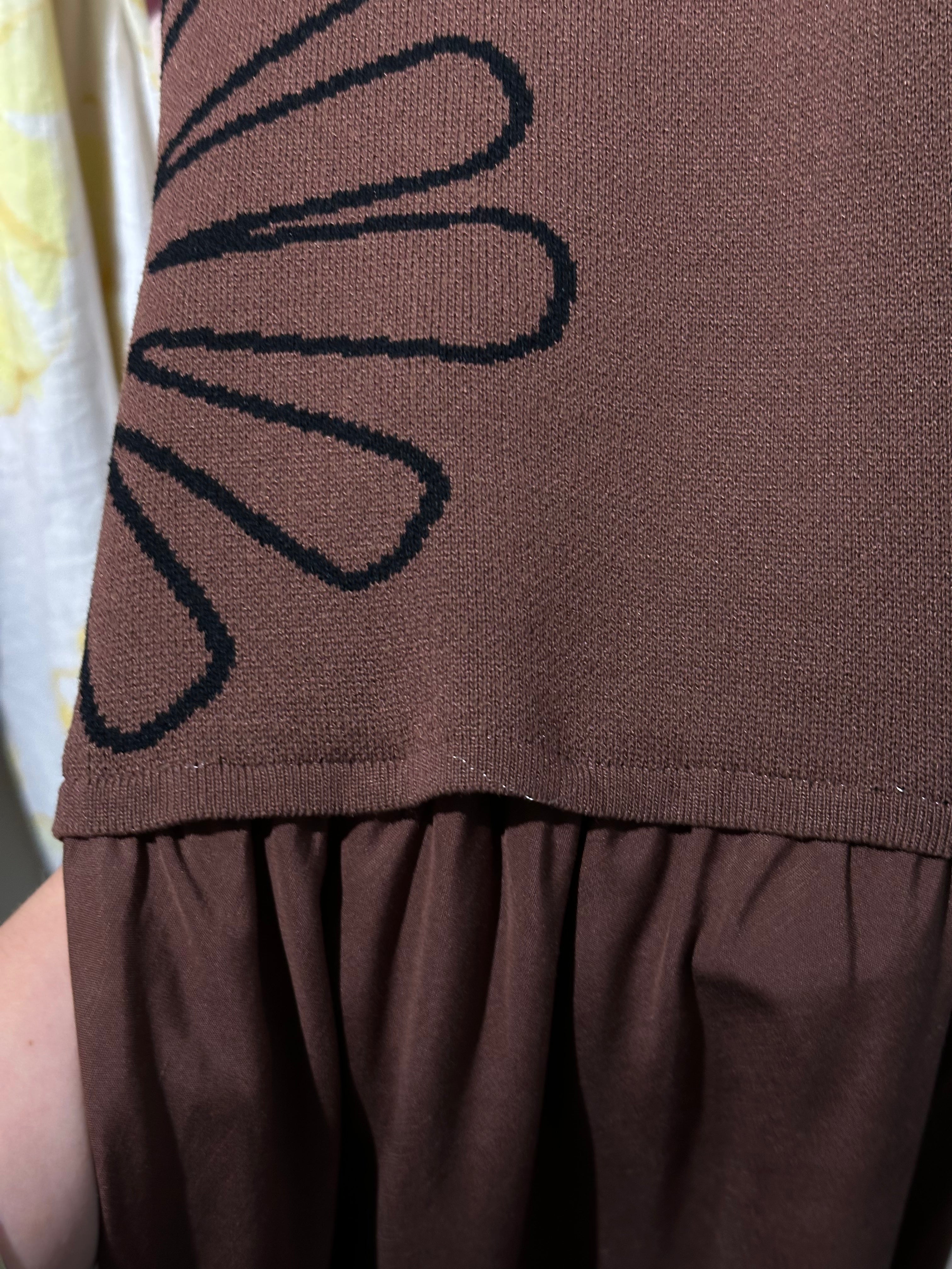 Venture Knit Combo Dress - Cacao FAULTY