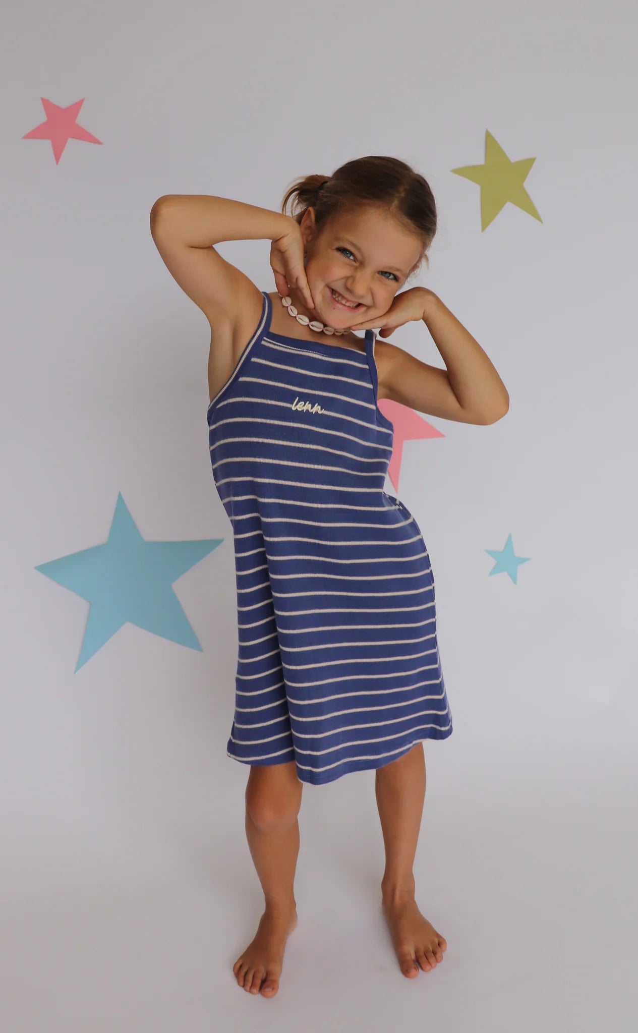 Outdoors Dress - Ocean Blue Stripe