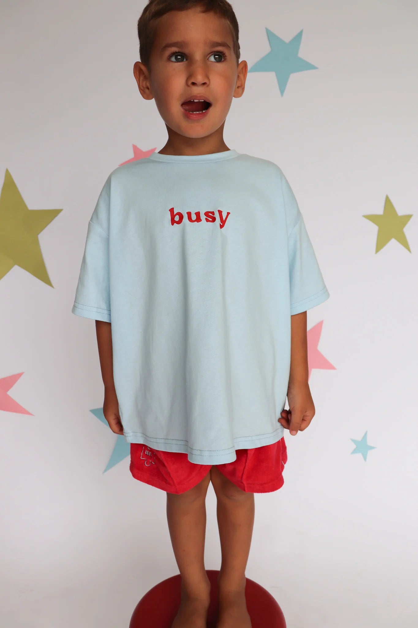Busy Tee - Light Blue