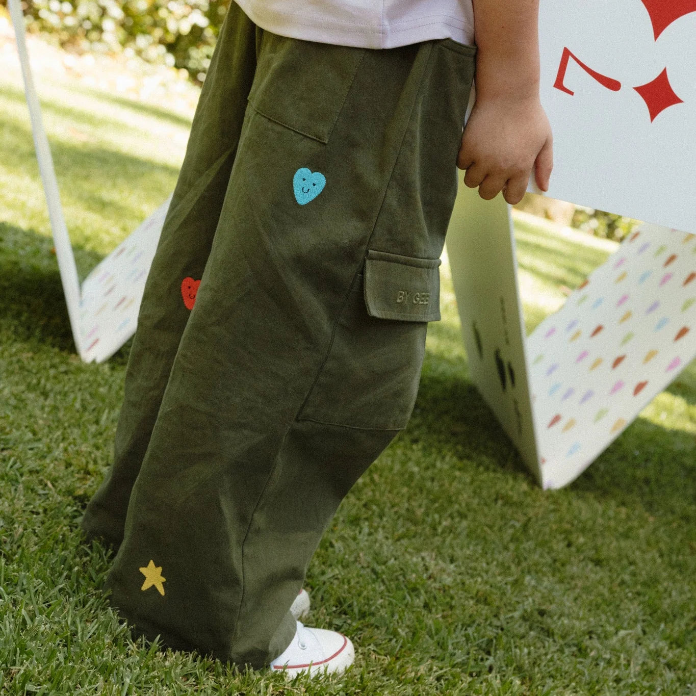 Cropped Wide Leg Cargo Pant - Khaki