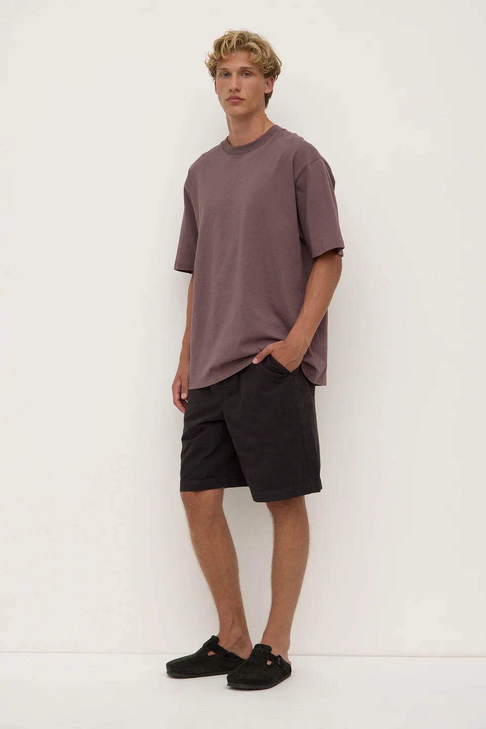 Knox Organic Oversized Tee - Plum