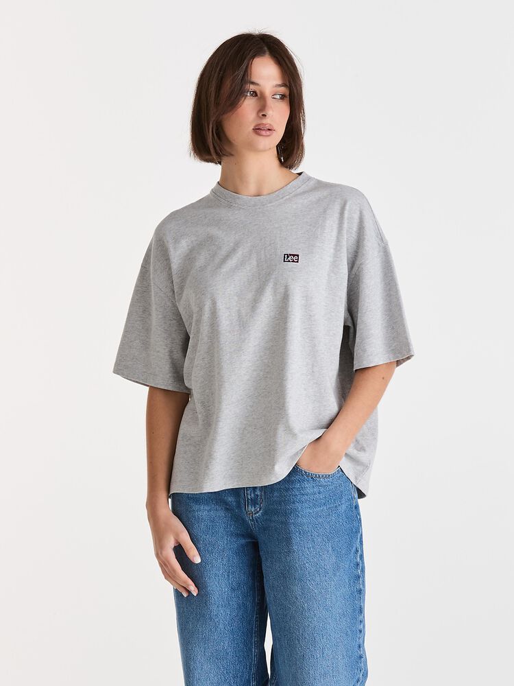 Map Dept Boxy Tee - Mid Grey