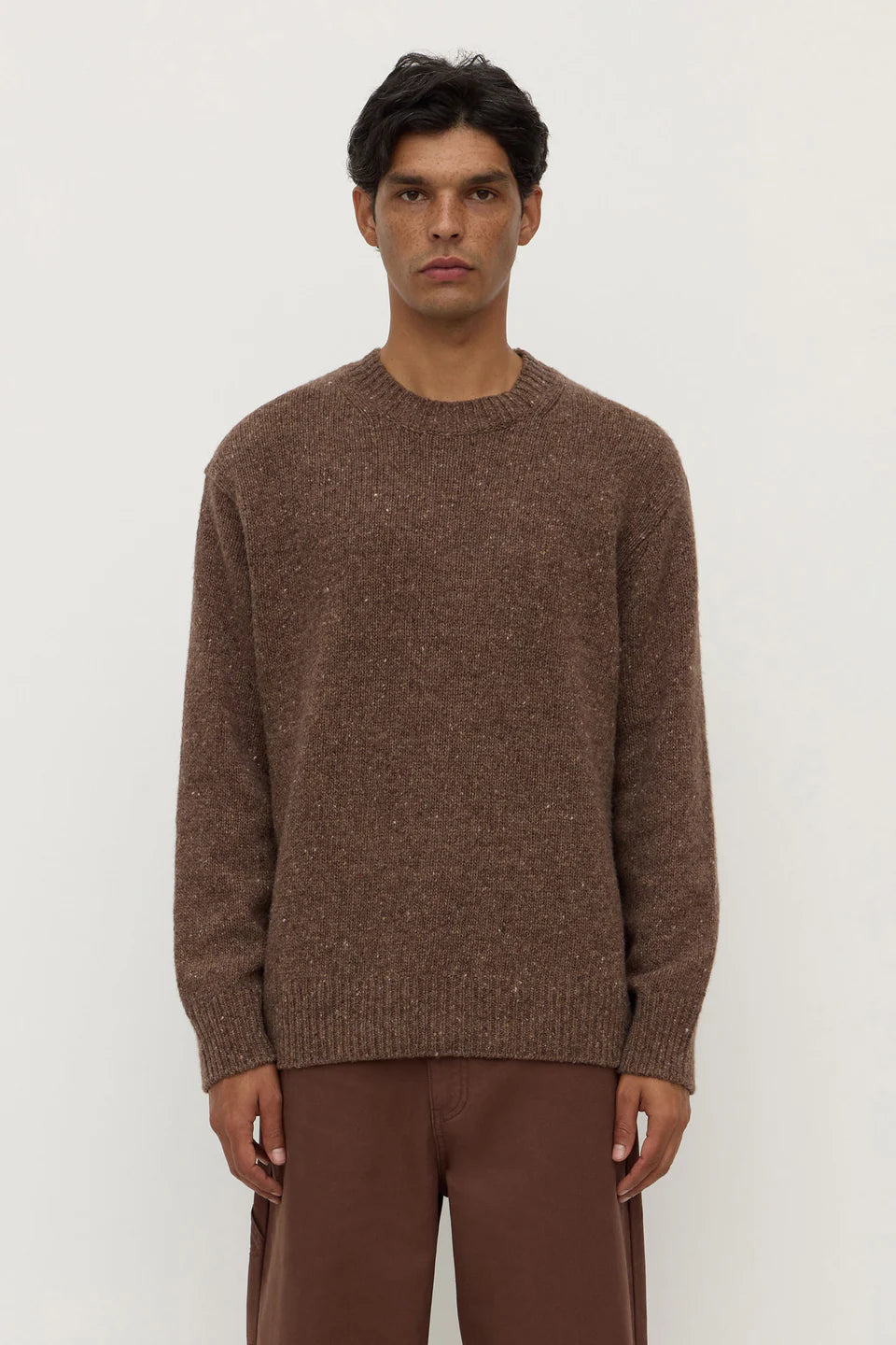 Lief Wool Blend Knit - Mid Brown Marle