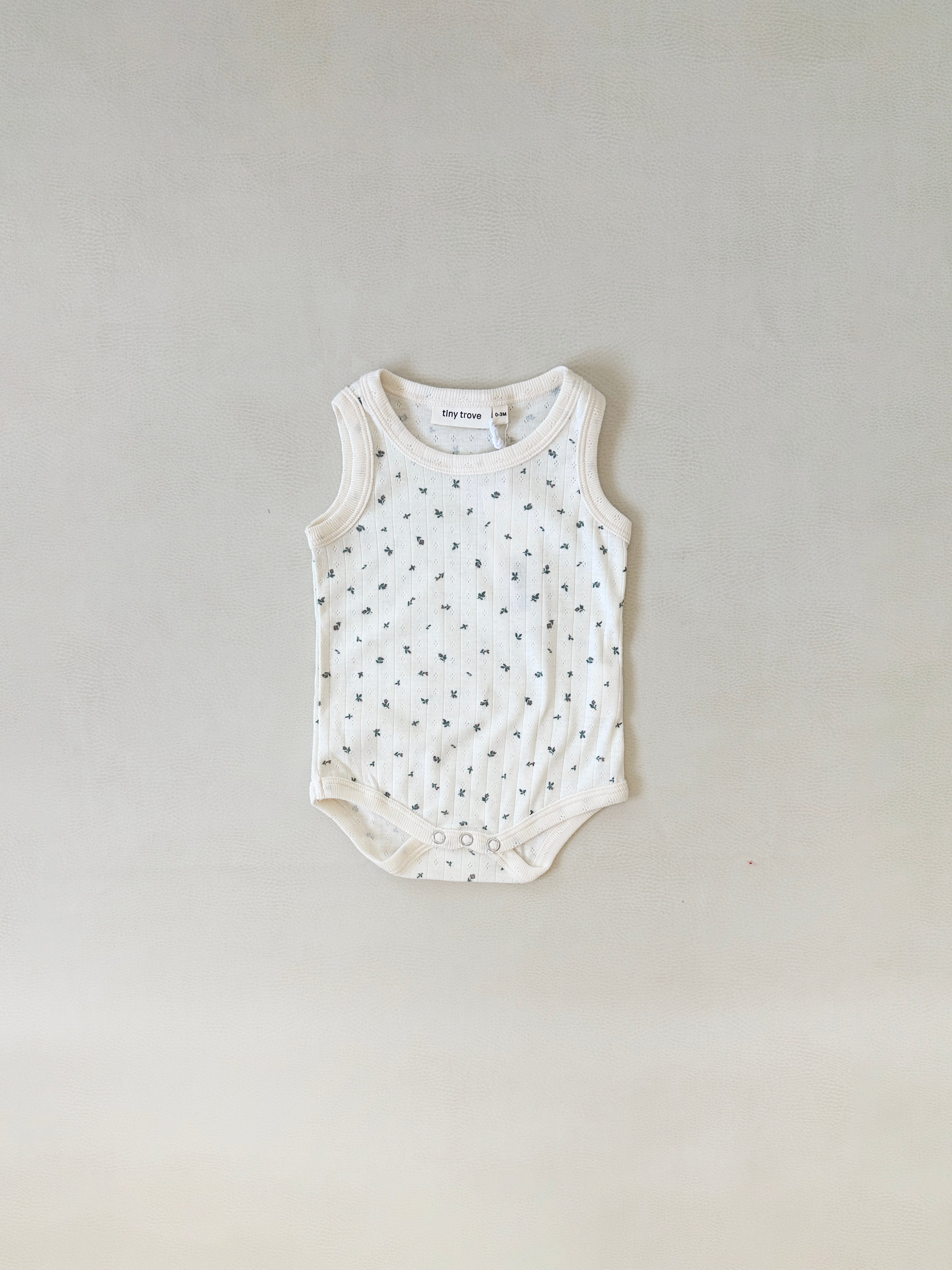 Luca Rib Pointelle Bodysuit - Floral