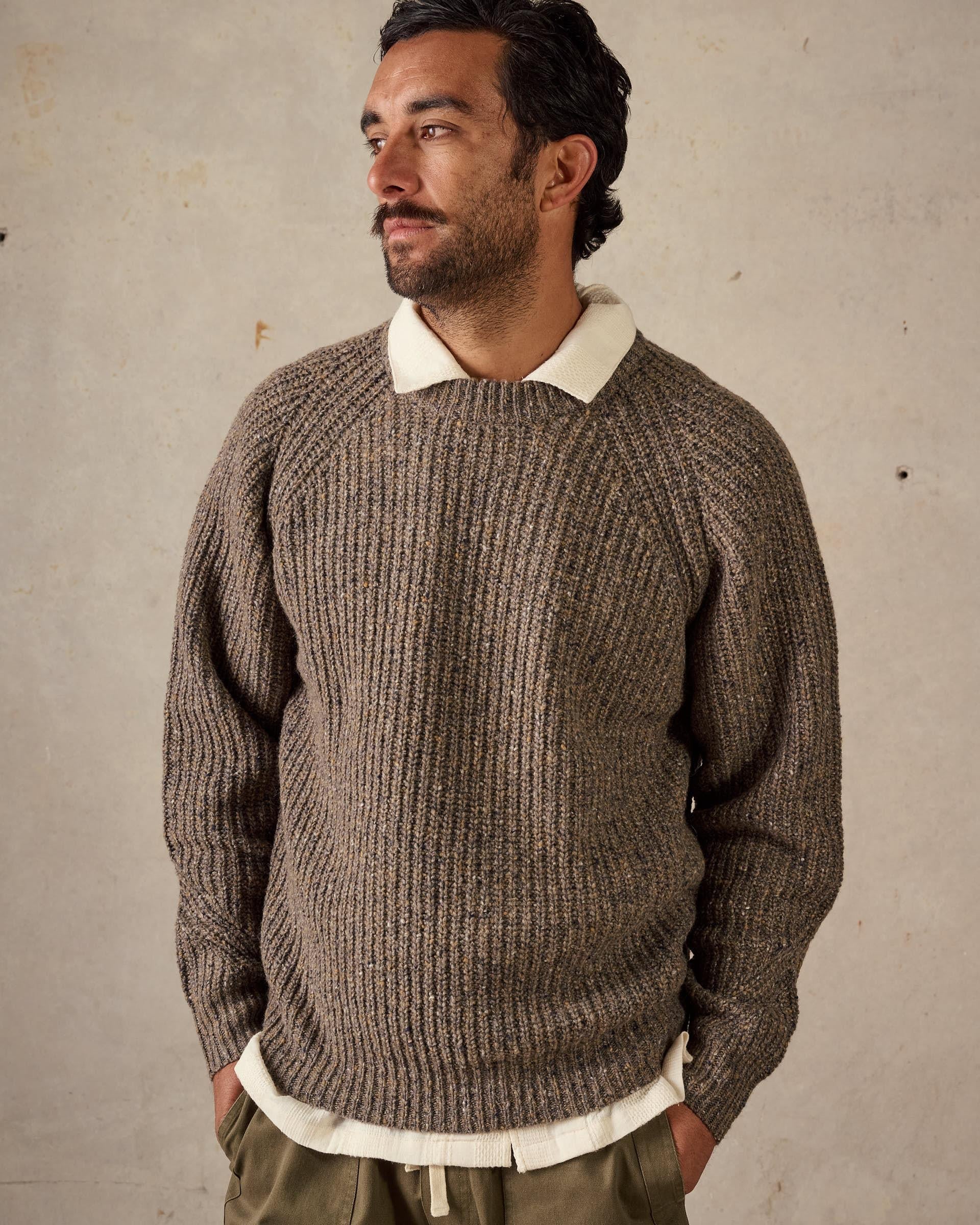Fisherman Knit - Multi Brown