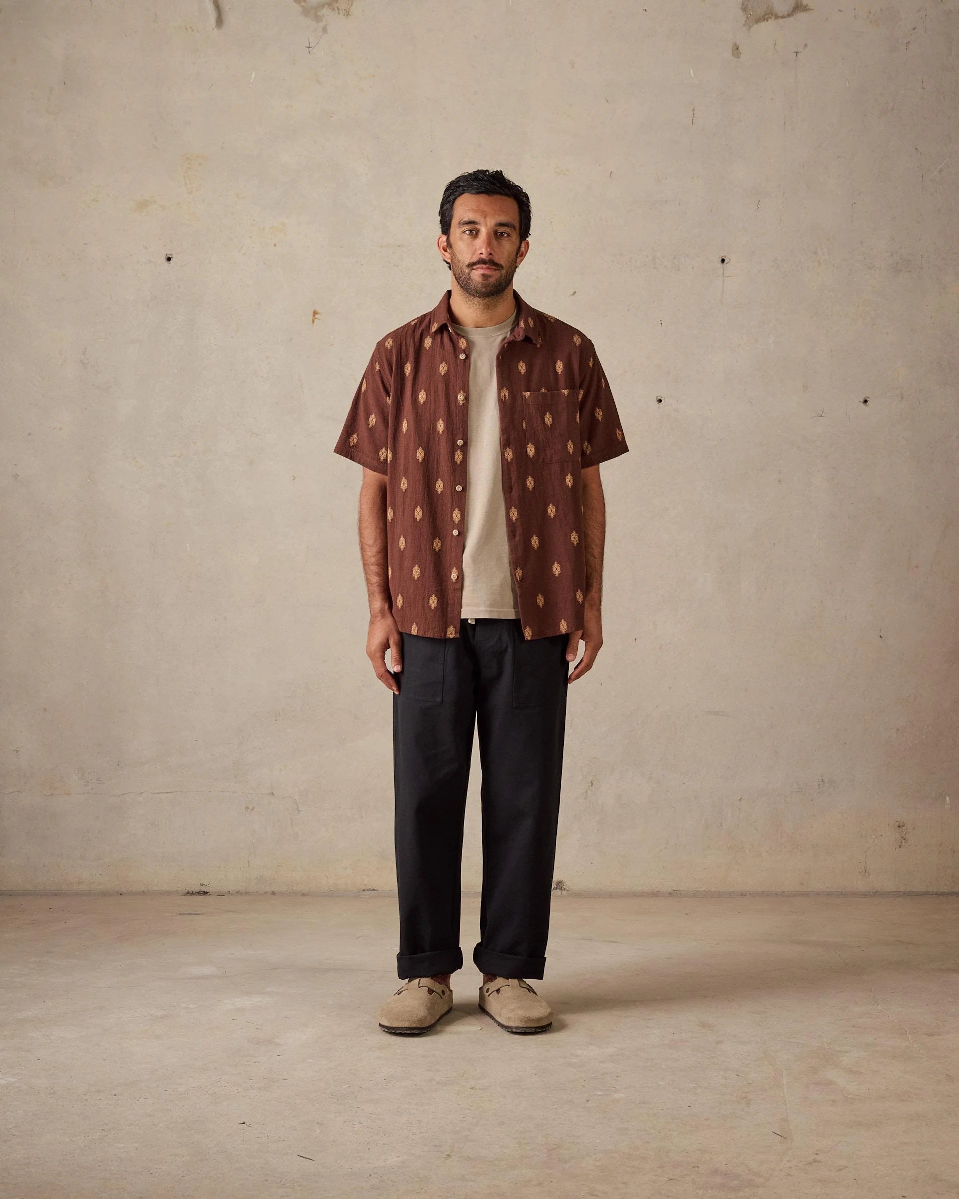 Hemp Shirt - Brown Multi