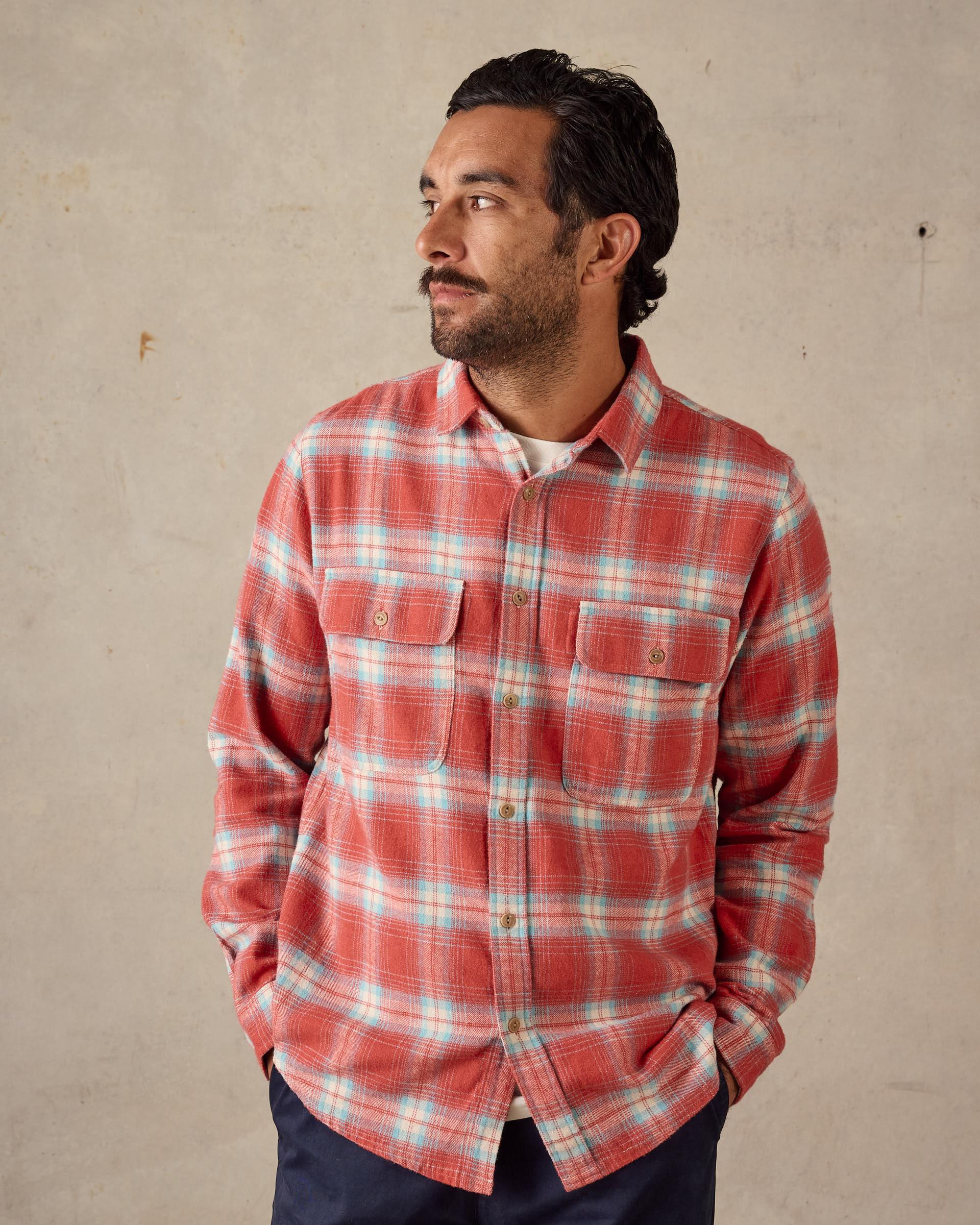 Twin Pocket Flannel Shirt - Red Multi