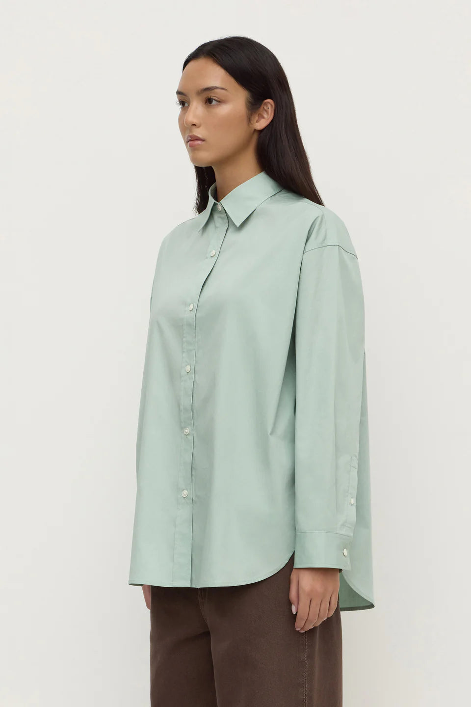 Marigold Poplin Shirt - Mint