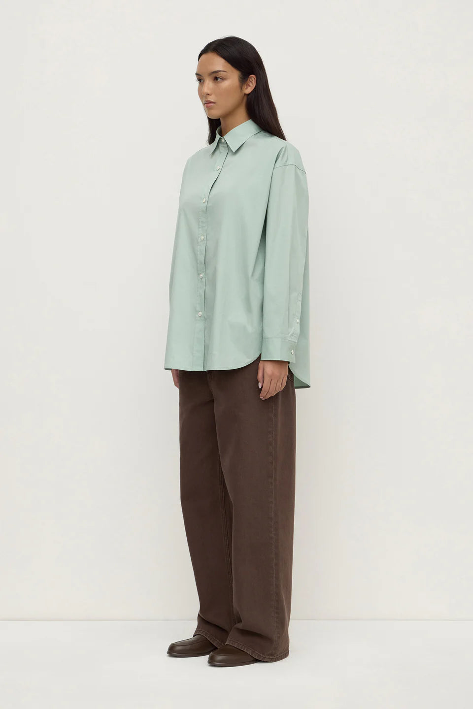 Marigold Poplin Shirt - Mint