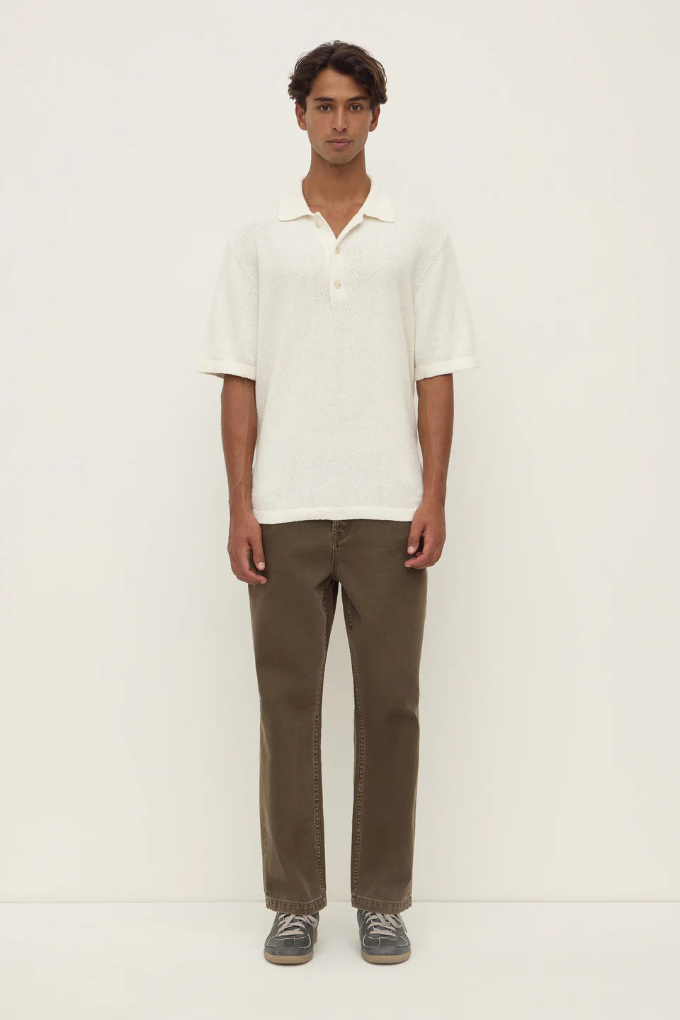 Martin Knit Polo - Cream