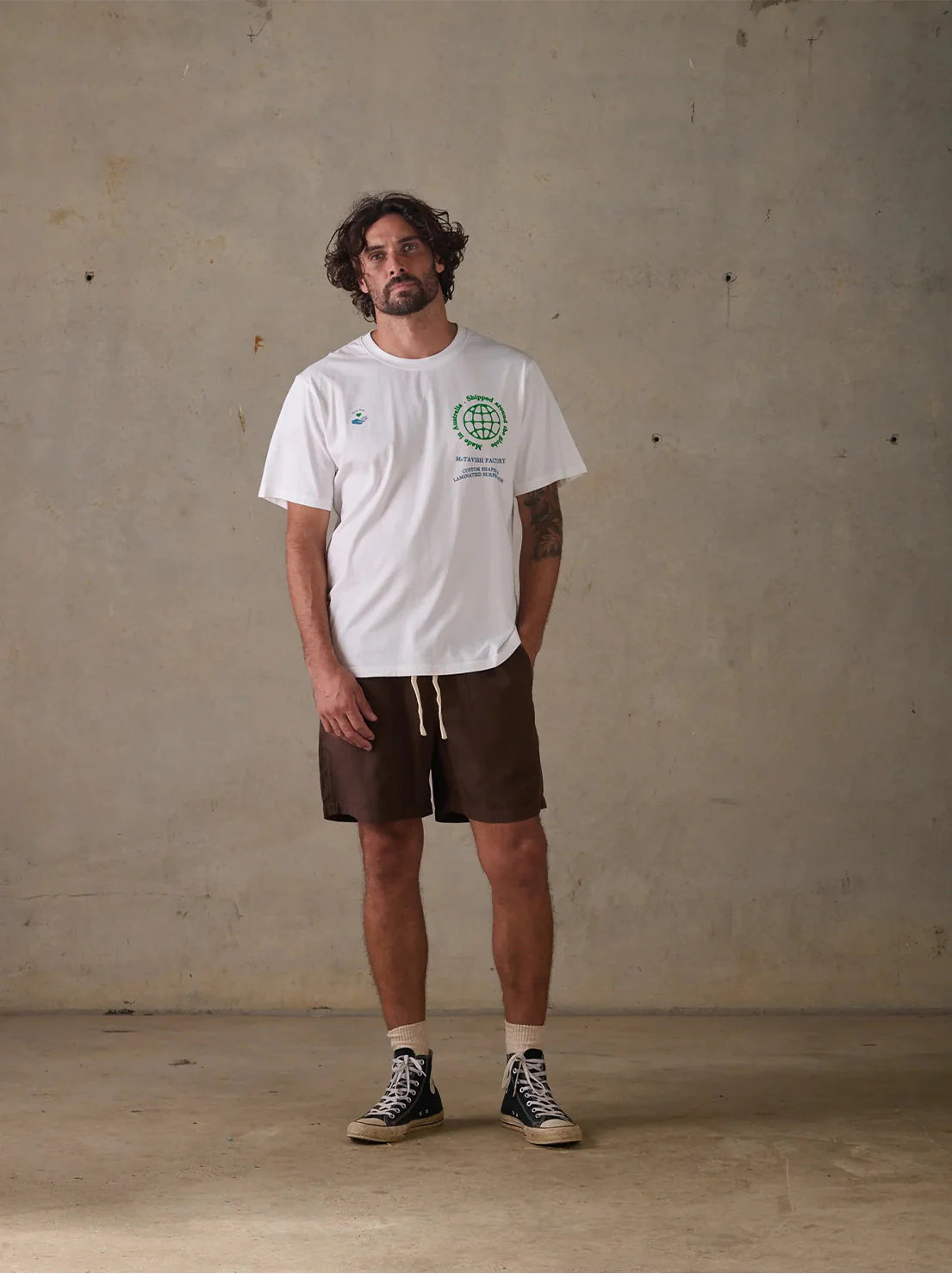 Linen Shorts - Brown
