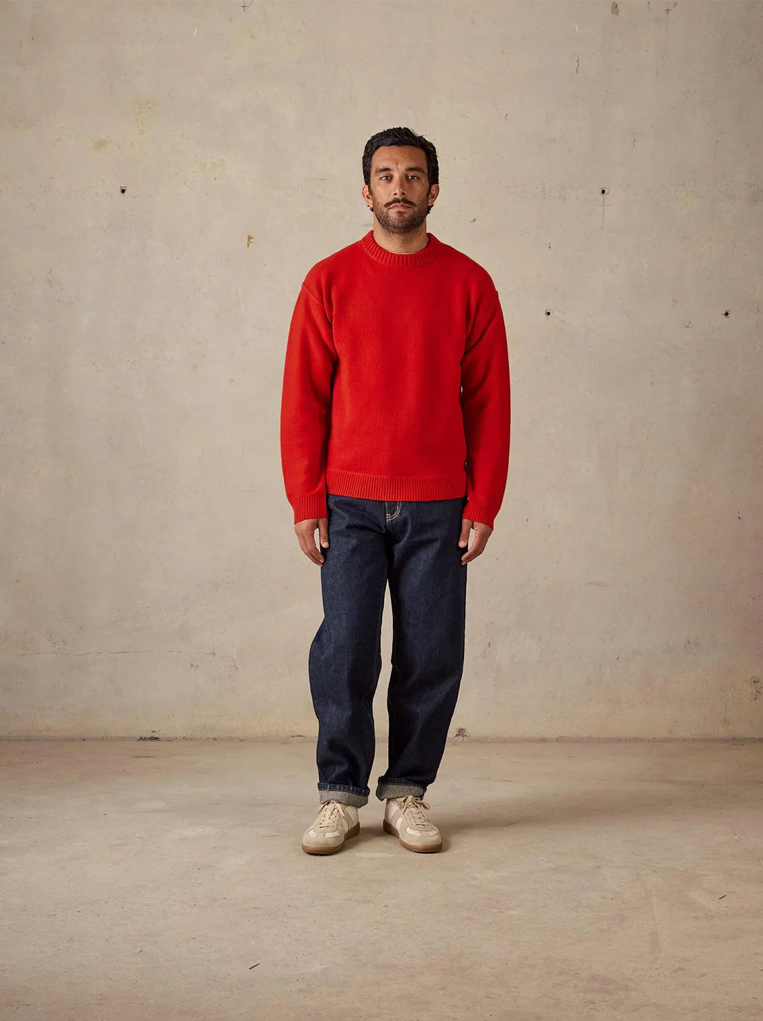 Reverse Seam Knit - Red