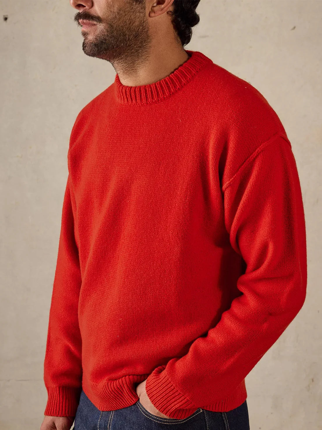 Reverse Seam Knit - Red