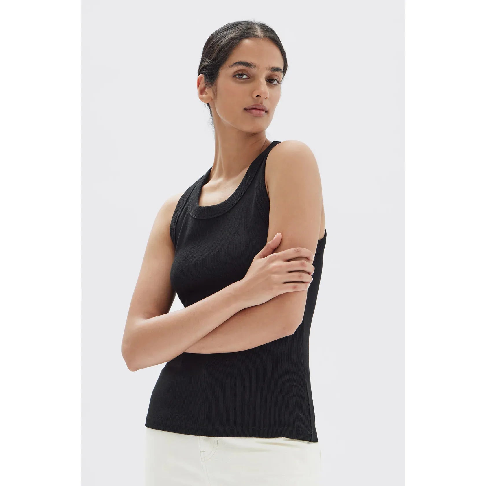 Miana Organic Rib Tank - True Black