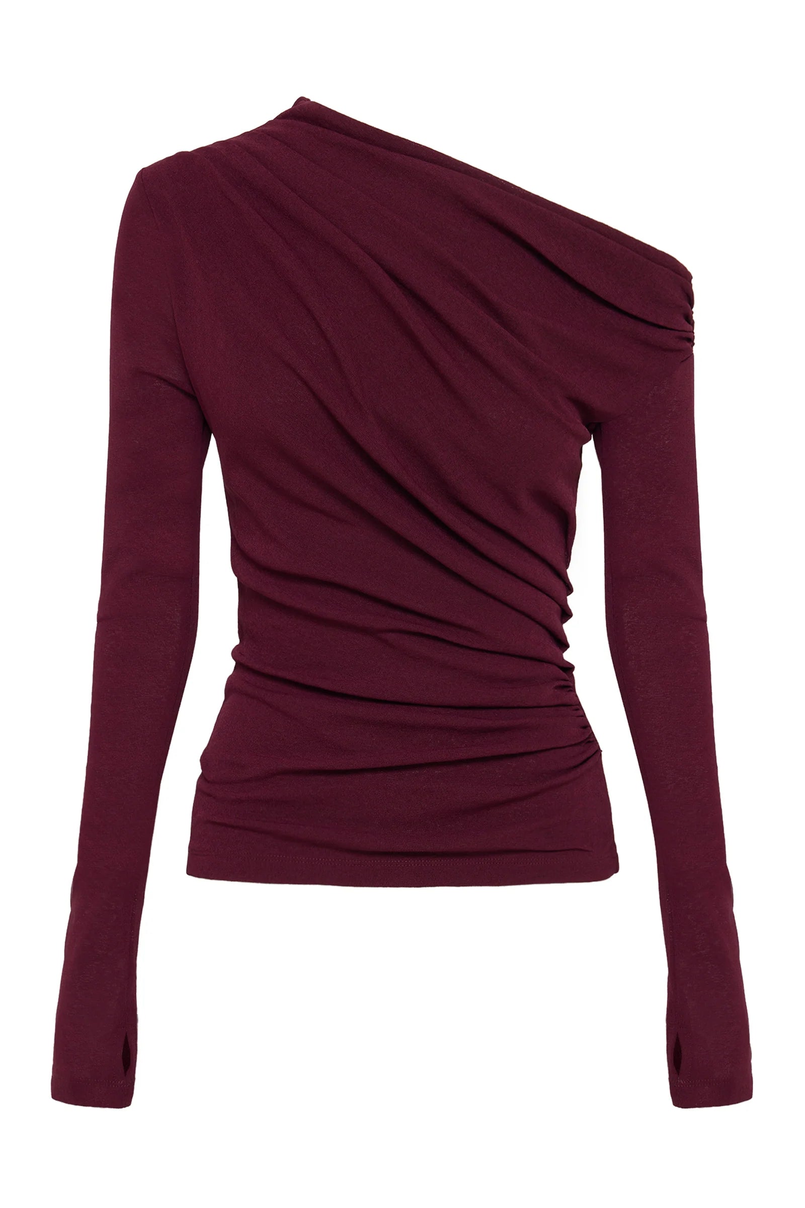 Rue Mesh Long Sleeve Top - Merlot