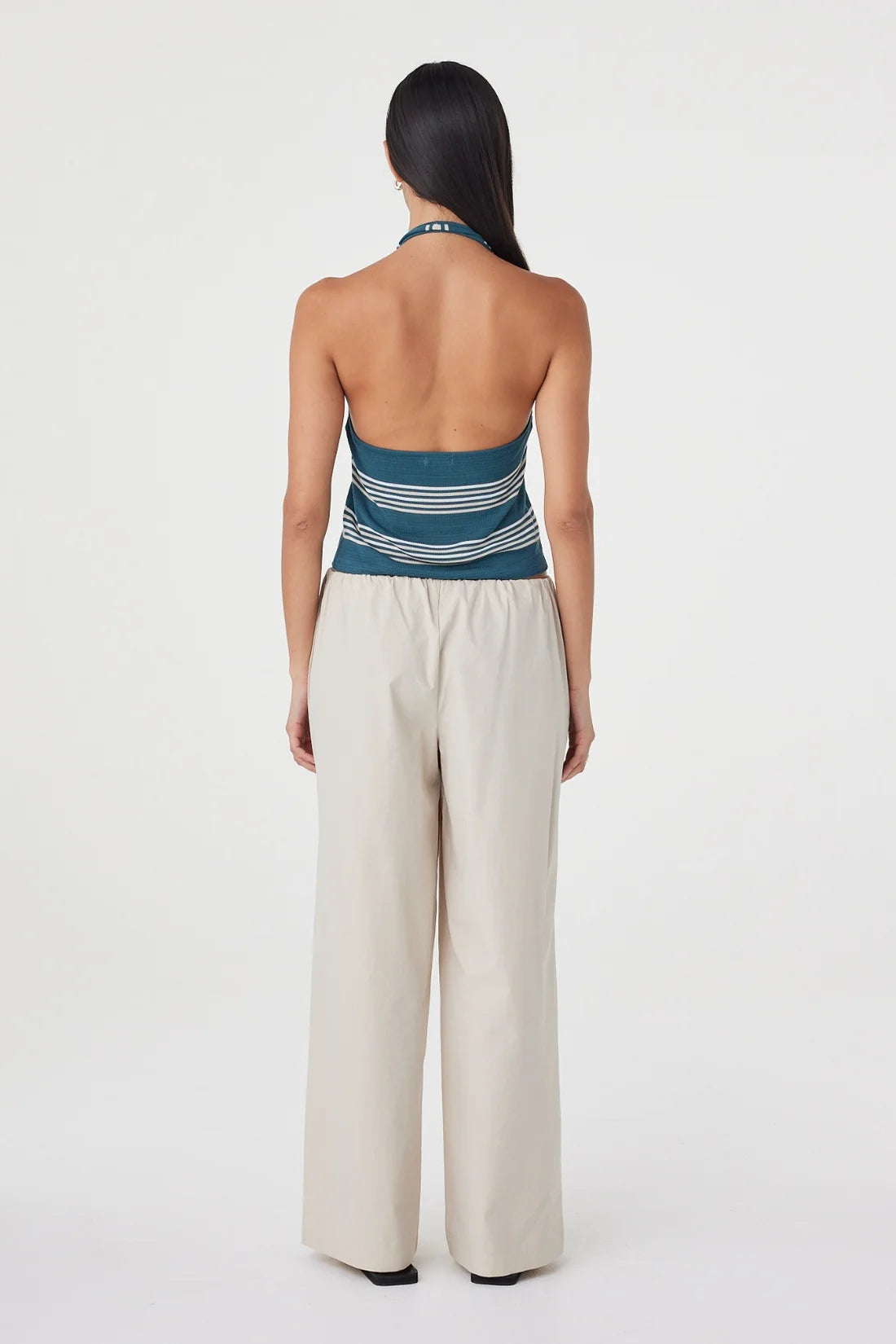 Nuri Top - Teal Stripe