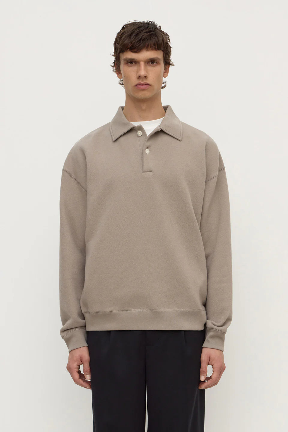 Newport Fleece Polo - Ash Grey