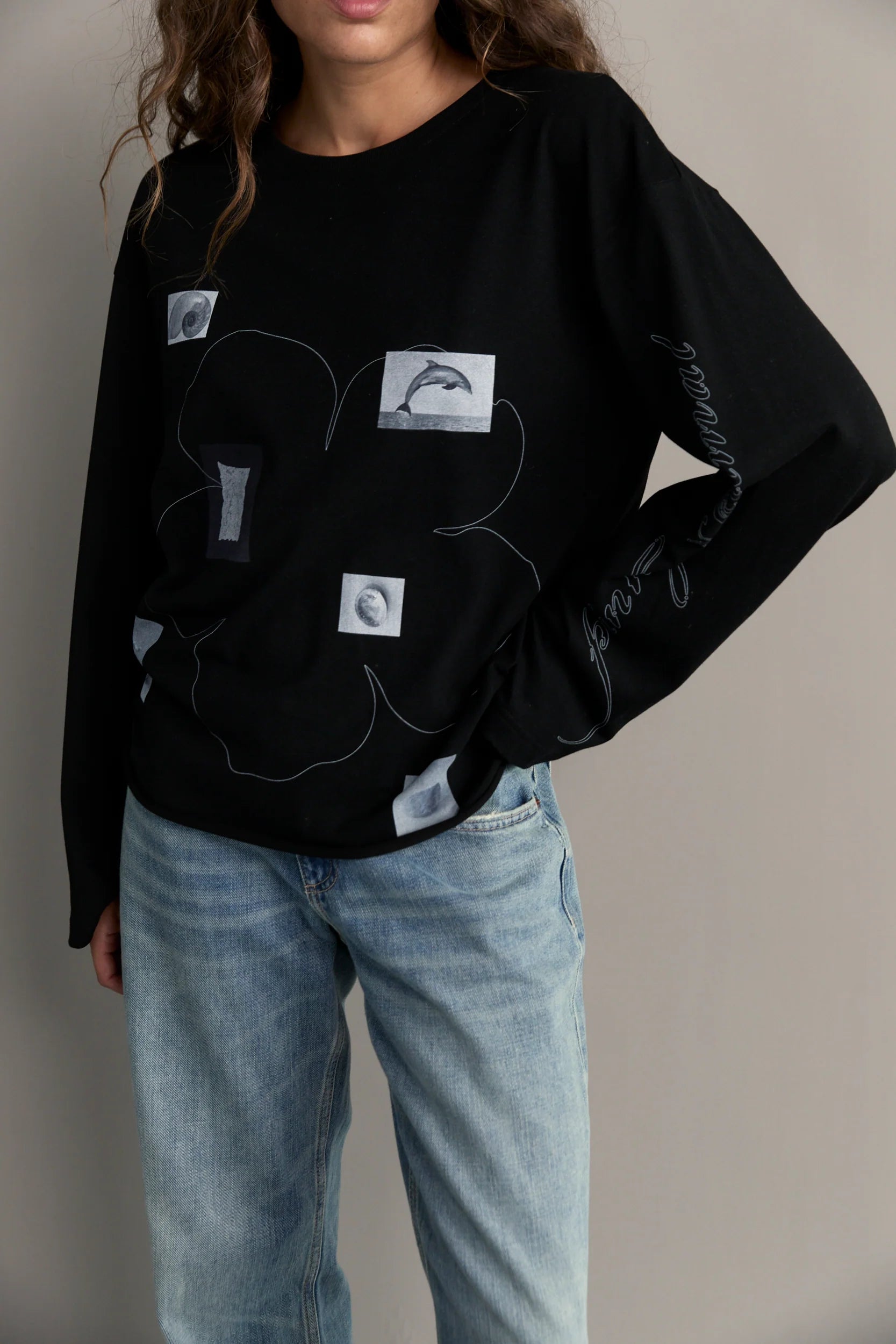 Field Notes Long Sleeve Top - Black