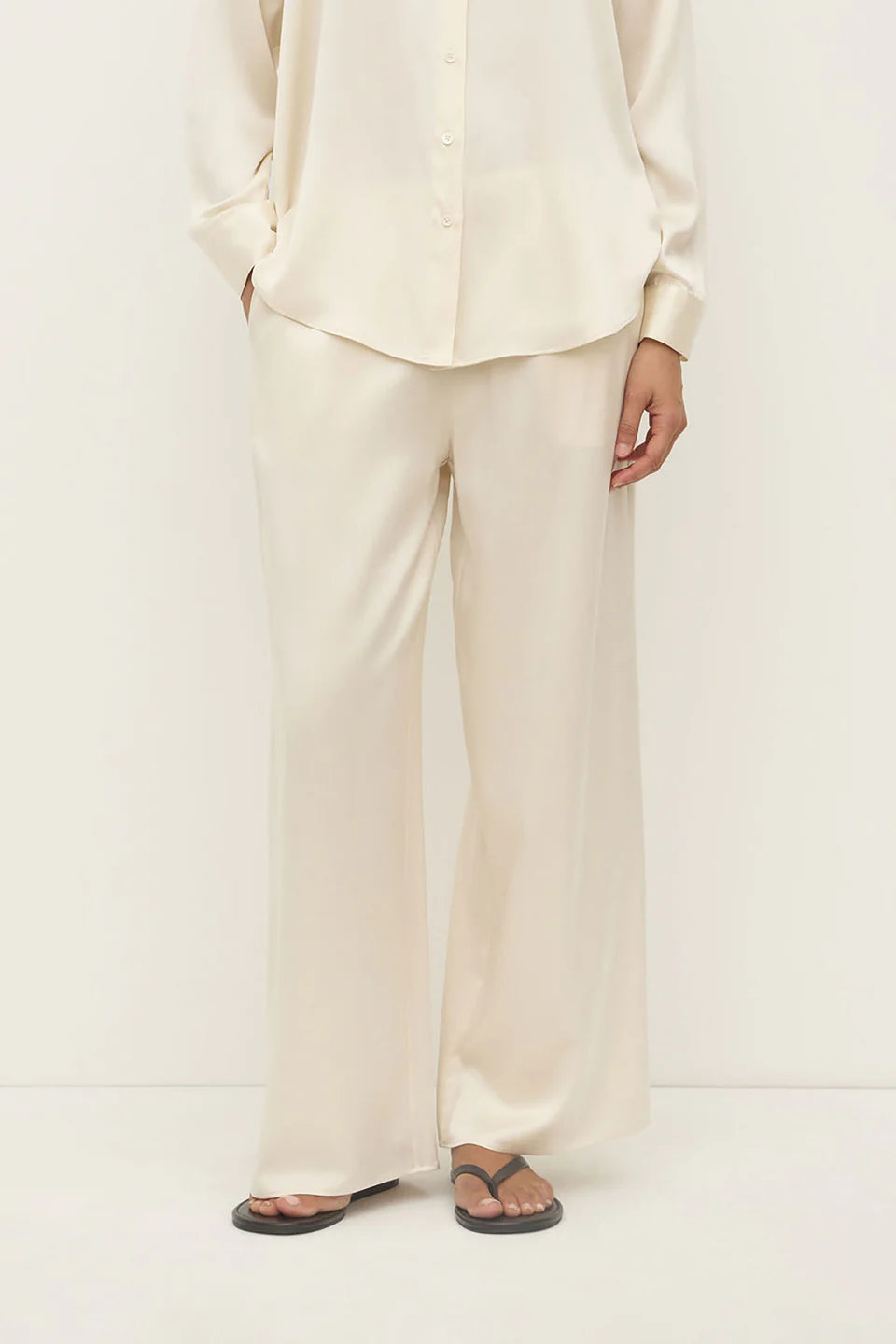 Pippa Silk Pant - Cream
