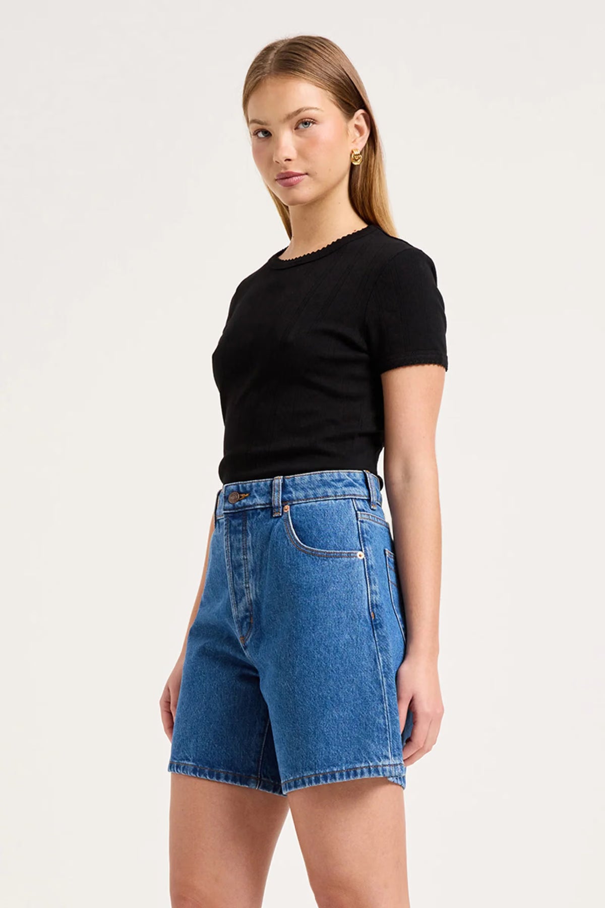 90's Relaxed Denim Shorts - Canyon Stone