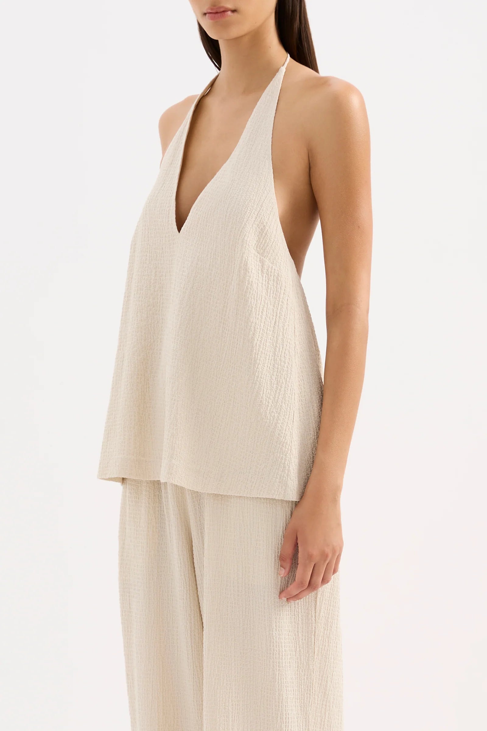 Palmer Halter Top - Cream