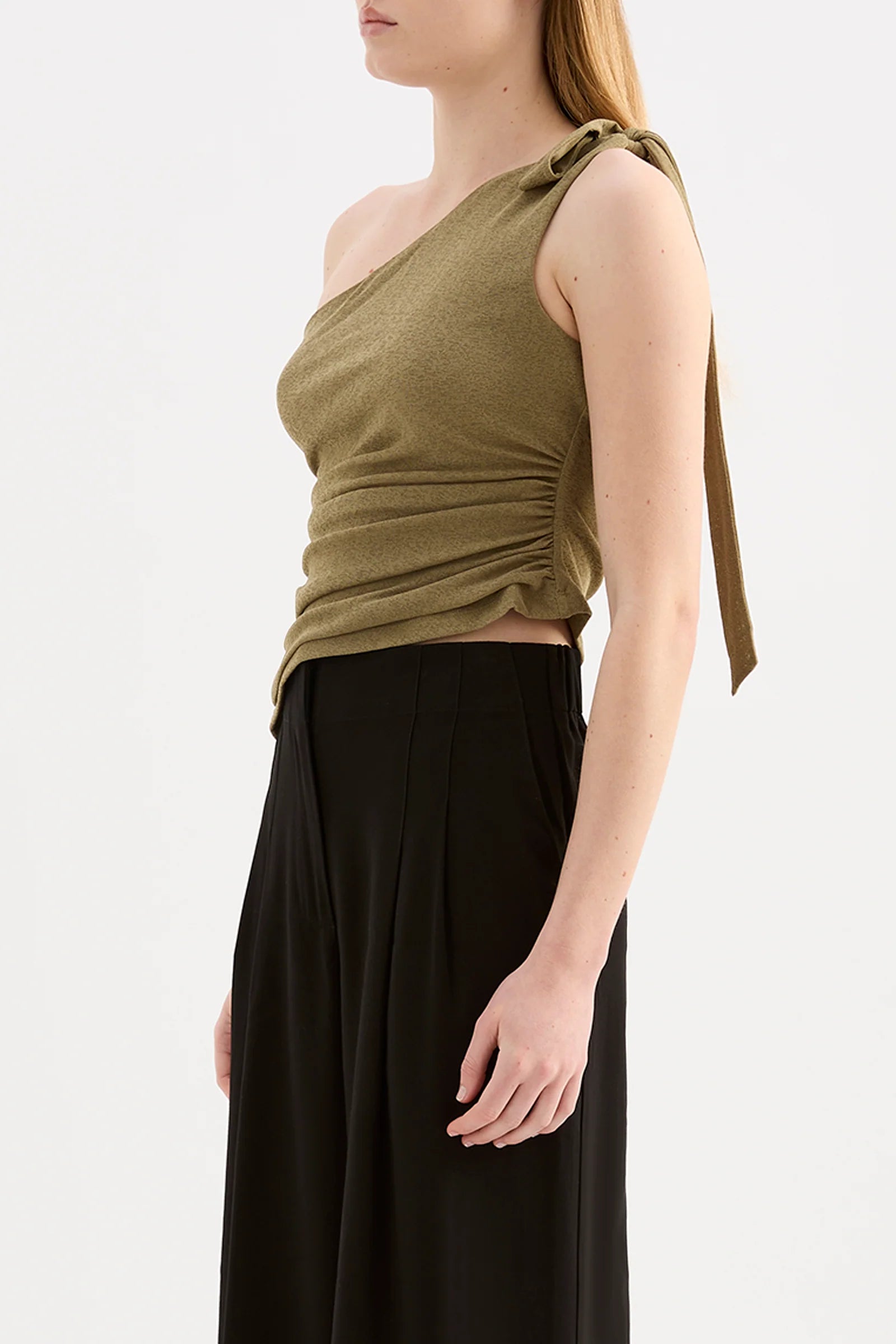 Fiora Mesh Top - Deep Olive