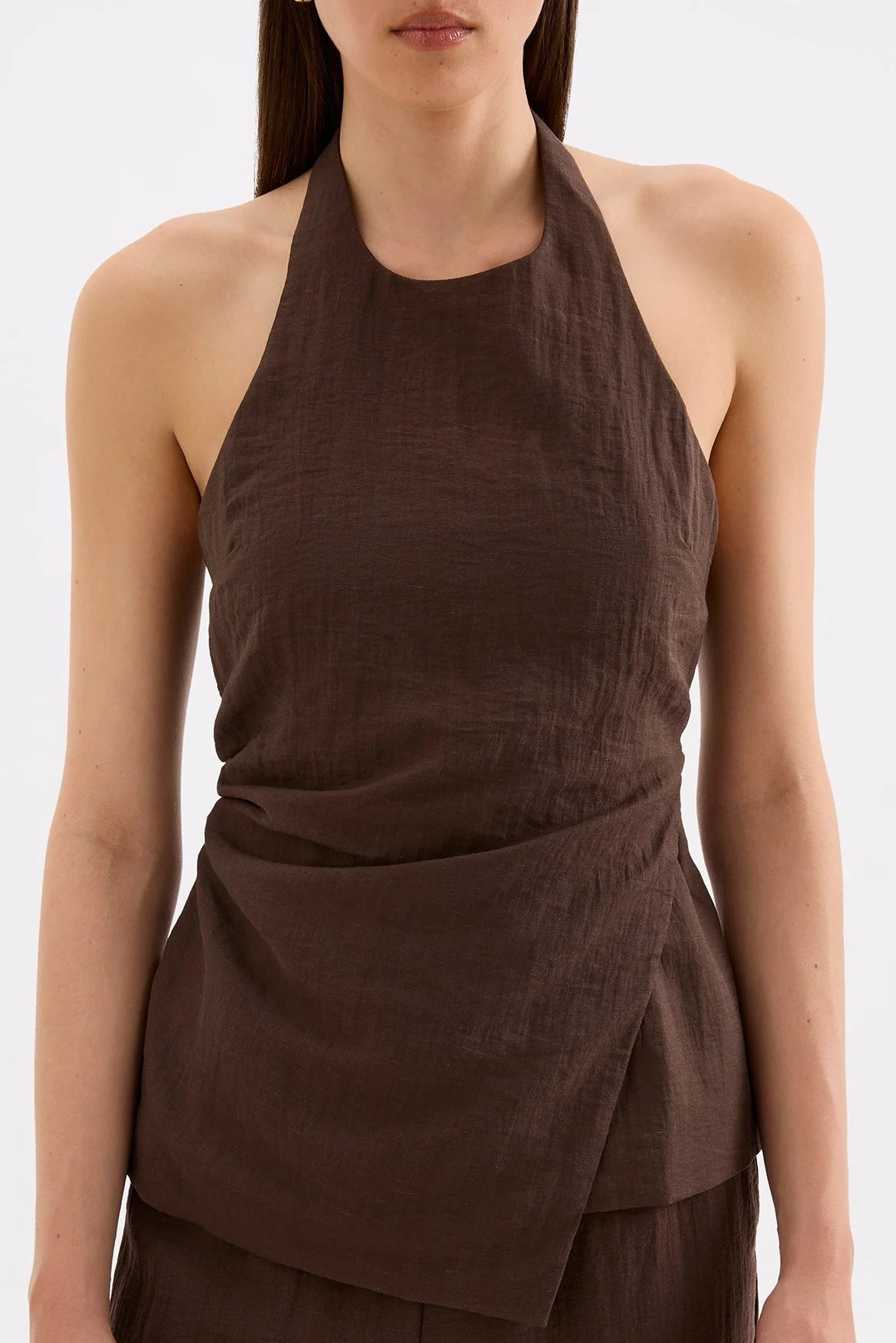 Juno Halter Top - Chocolate