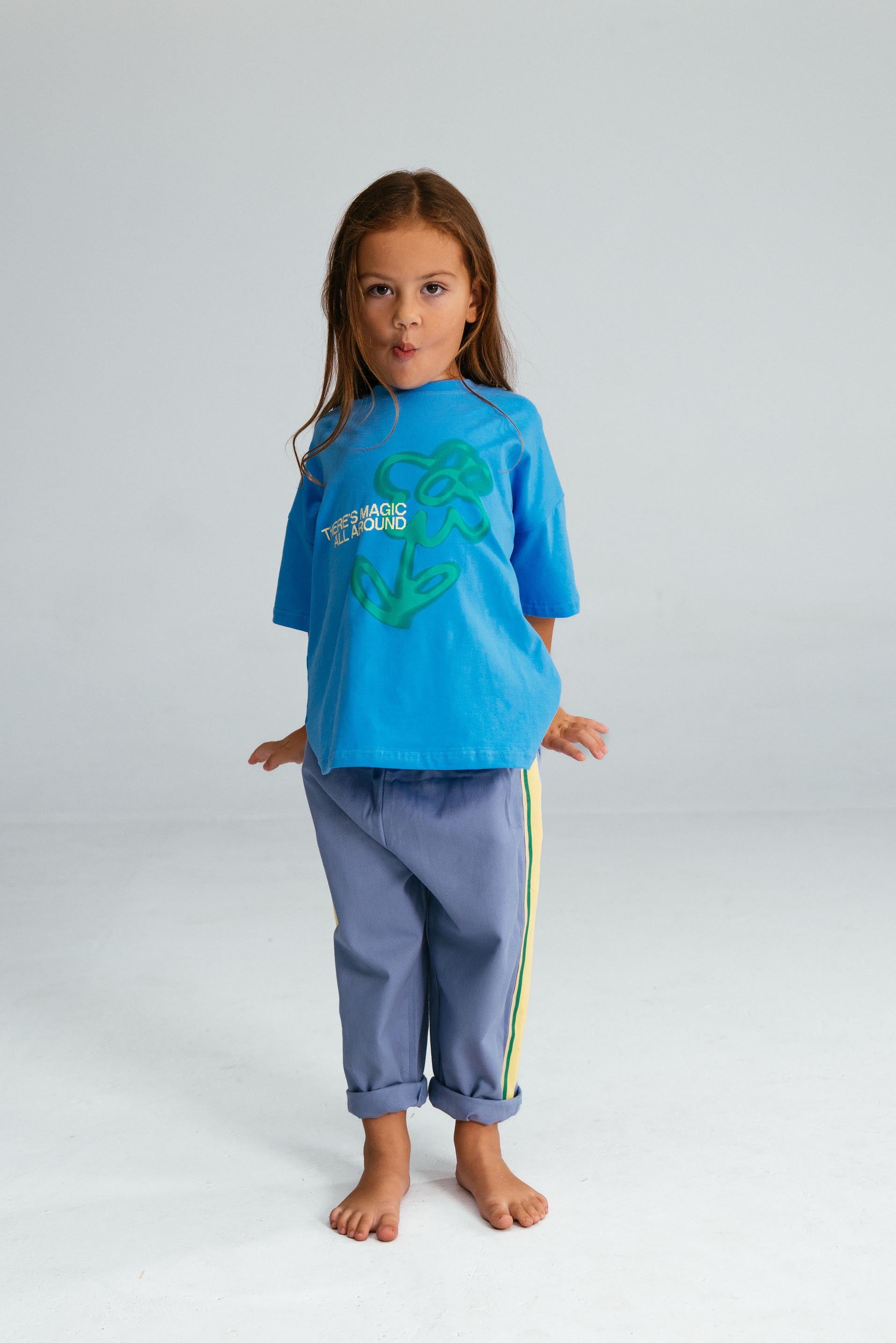 Fleur Tee - Blue Jay
