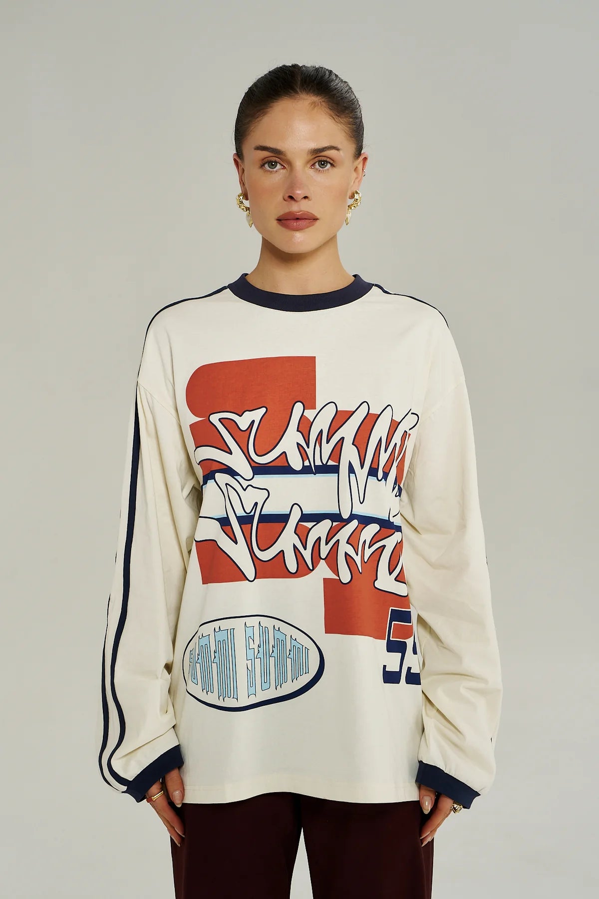 Blue 55 LS Tee - Vintage White