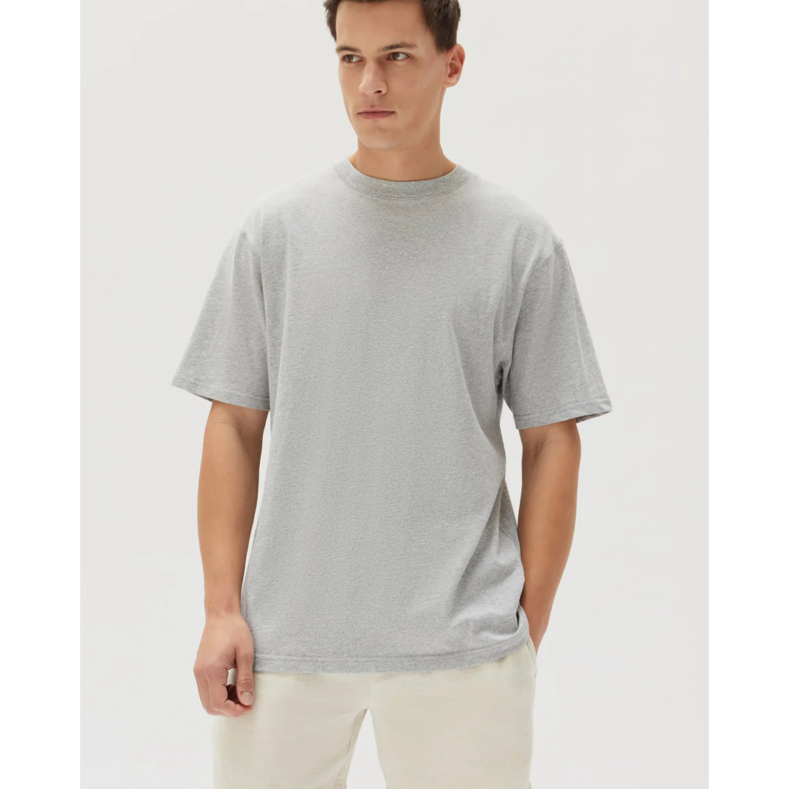 Assembly Label Knox Oversized Tee - Grey Marle