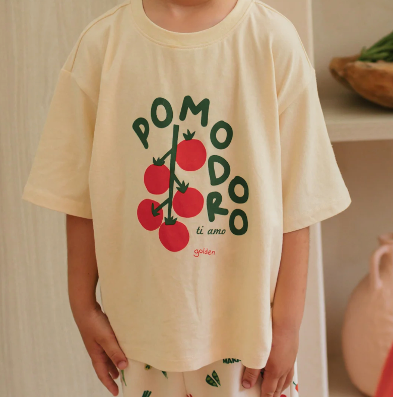 Pomodoro Mid Sleeve Tee - Vanilla Parfait
