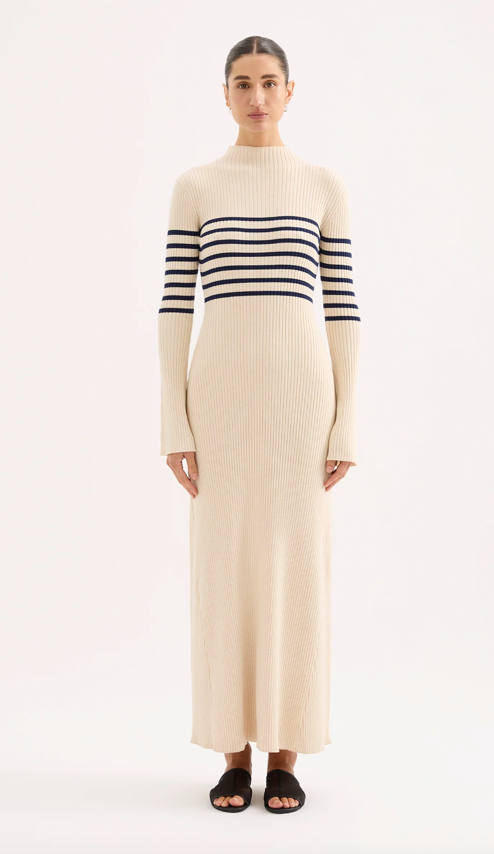 Misha Knit Maxi Dress - Cloud Stripe