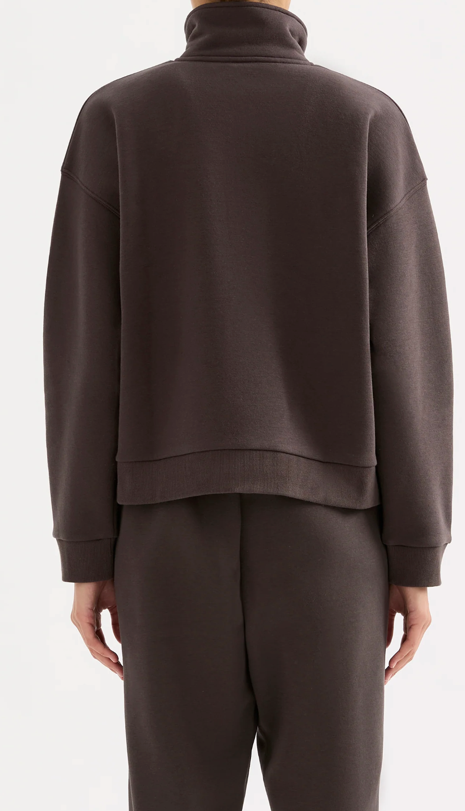 Carter Classic Zip Front Sweat - Coal
