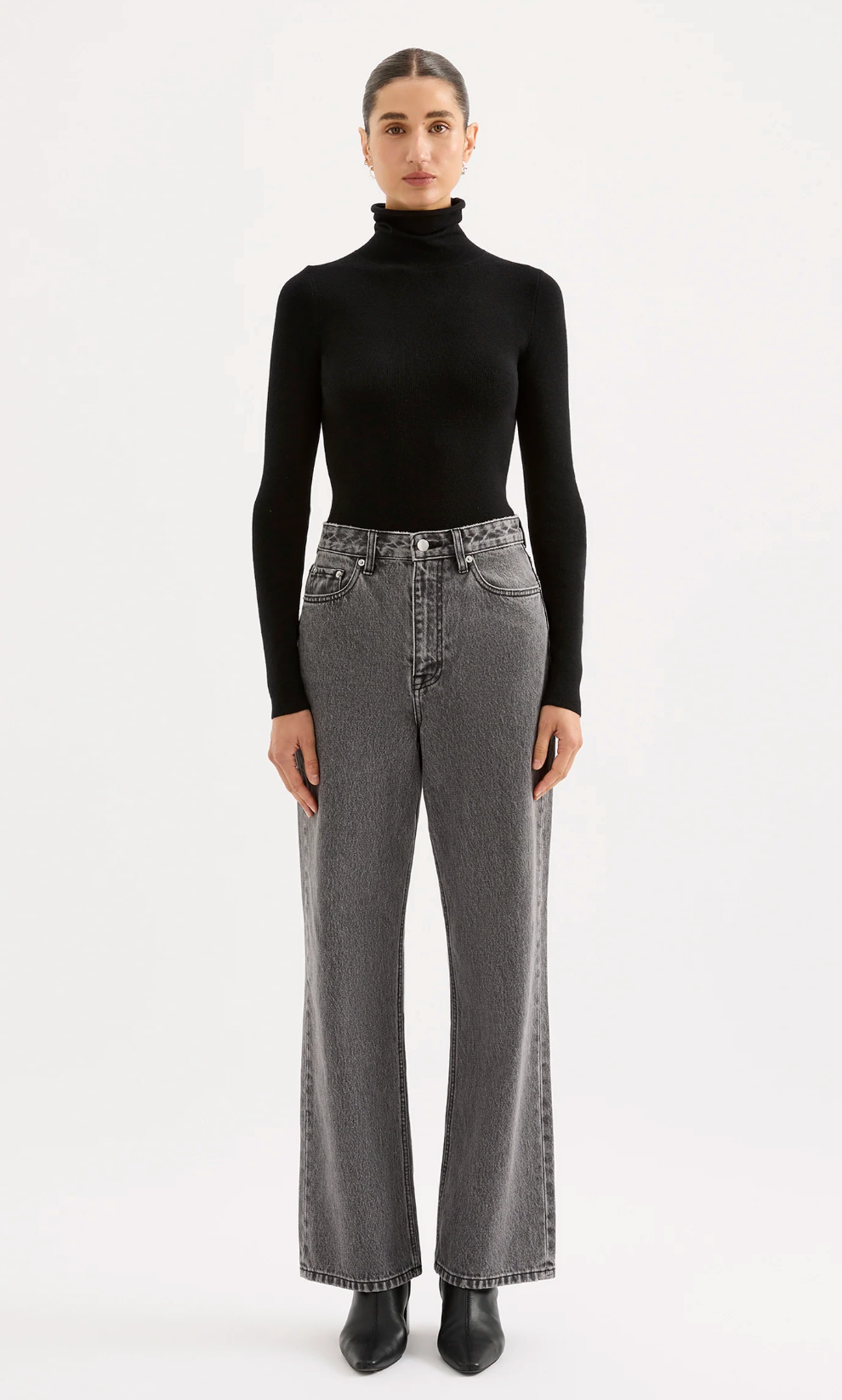 Organic Relaxed Leg Pant - Graphite