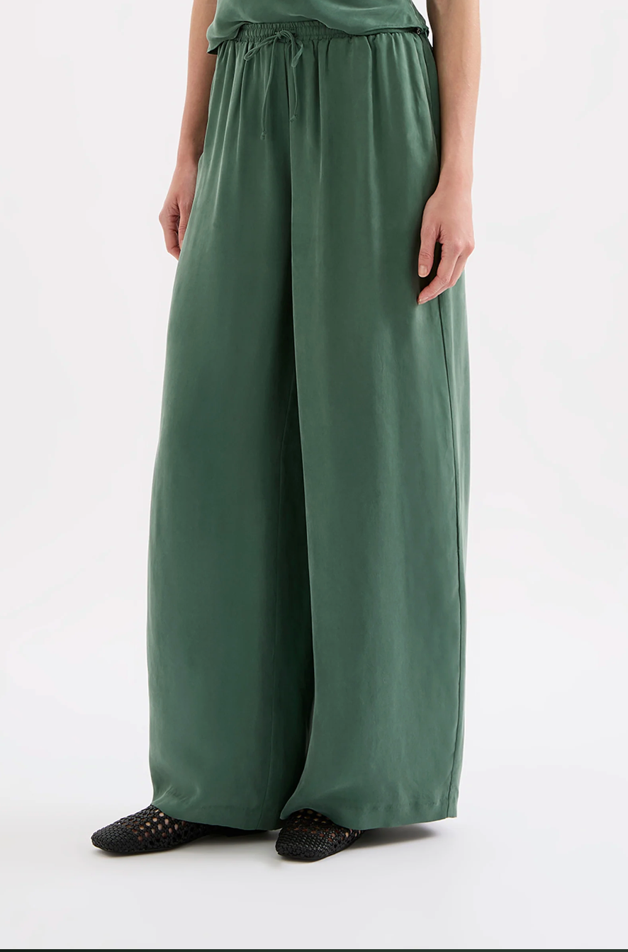 Leon Cupro Pant - Emerald