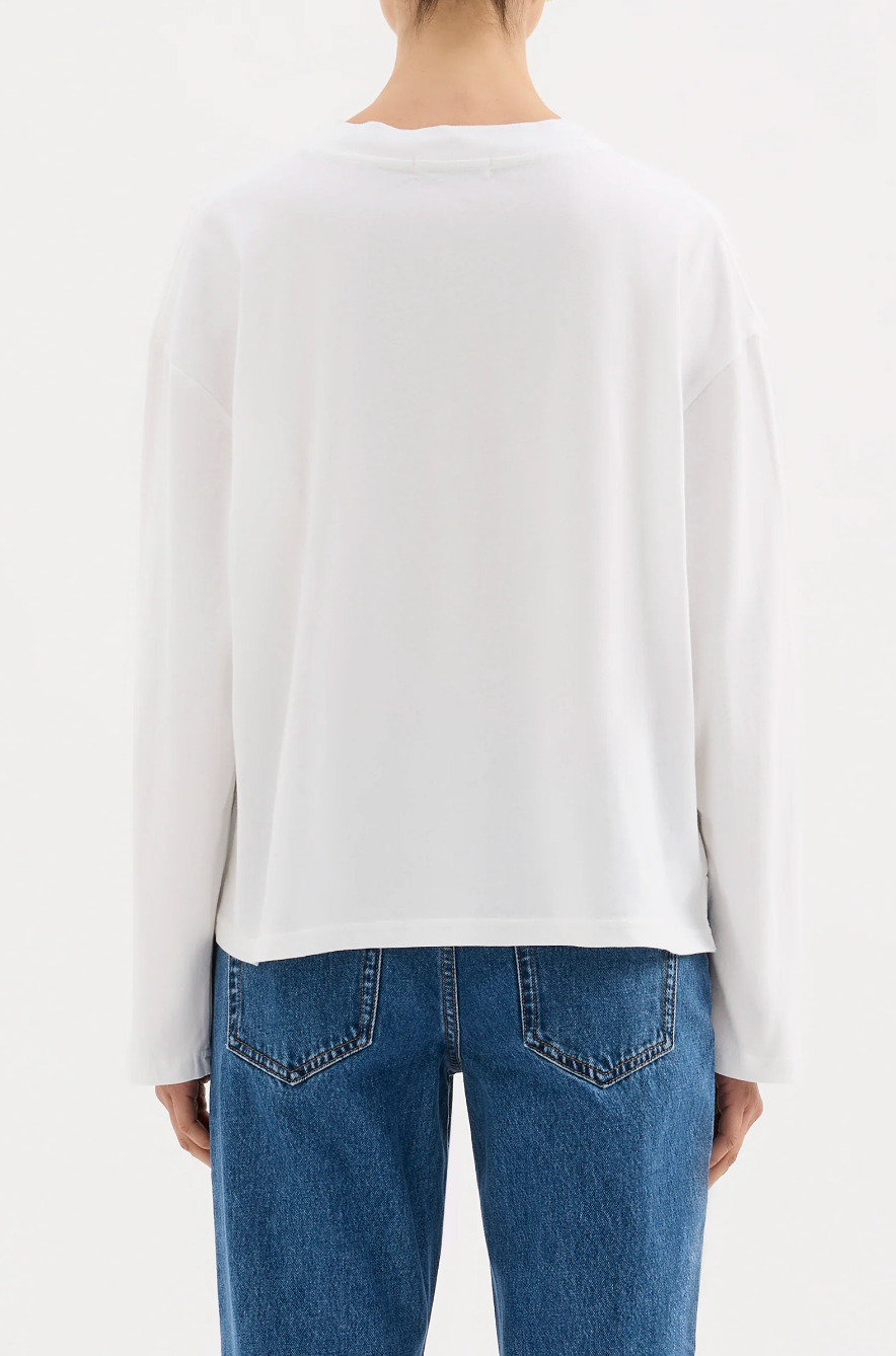 Organic Ls Tee - White