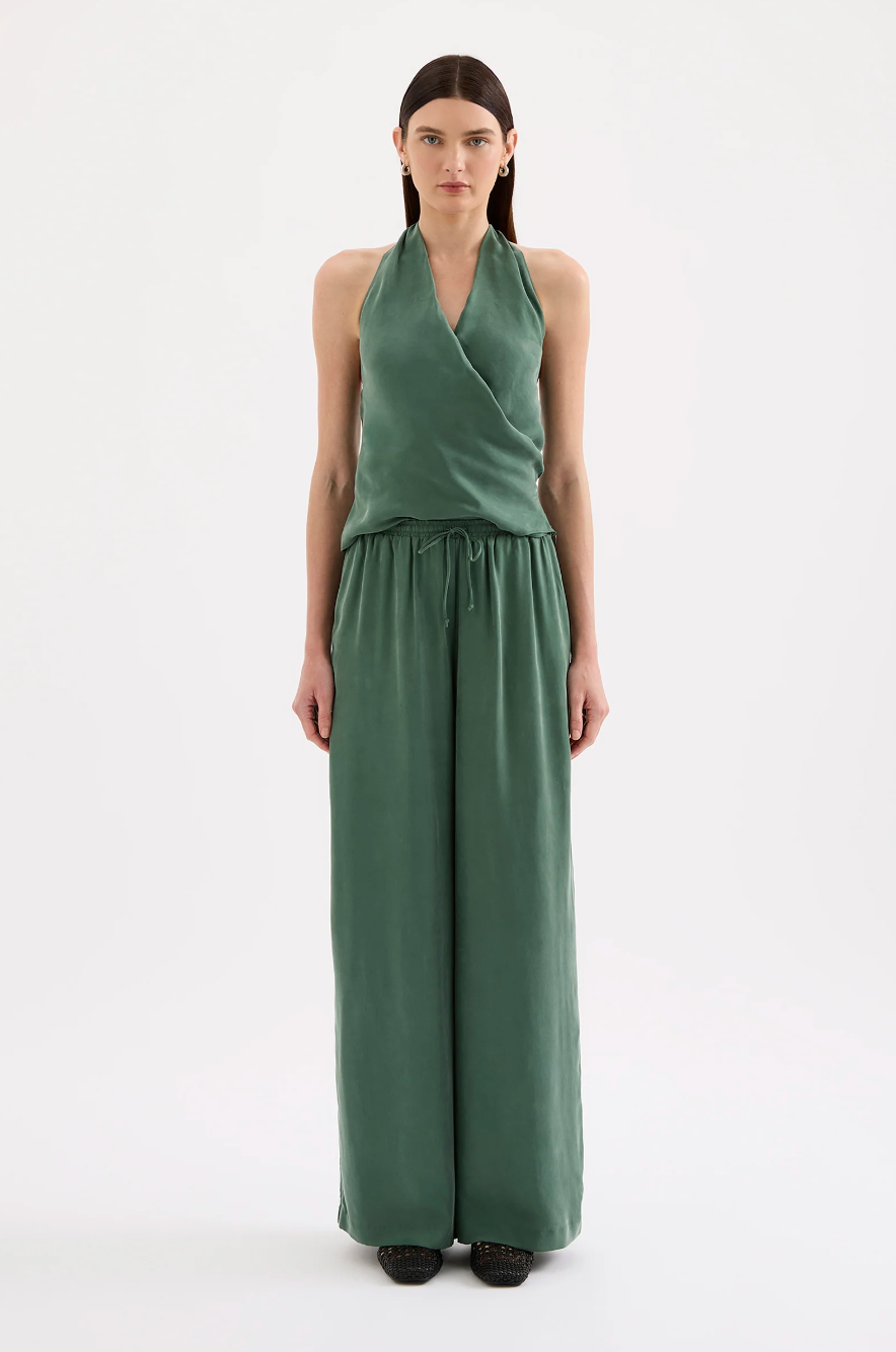 Leon Cupro Pant - Emerald