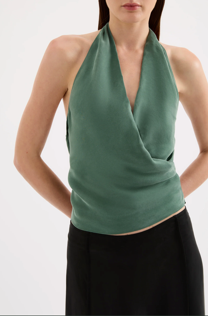 Leon Cupro Top - Emerald