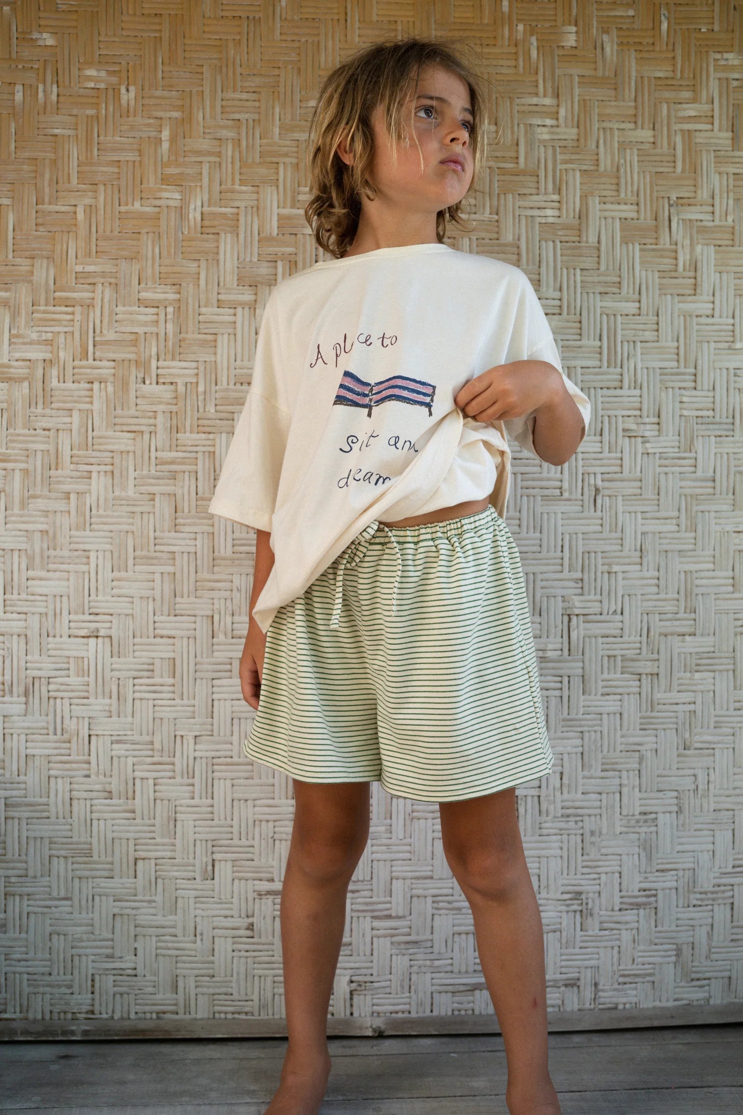 Thea Shorts - Hunter Stripe