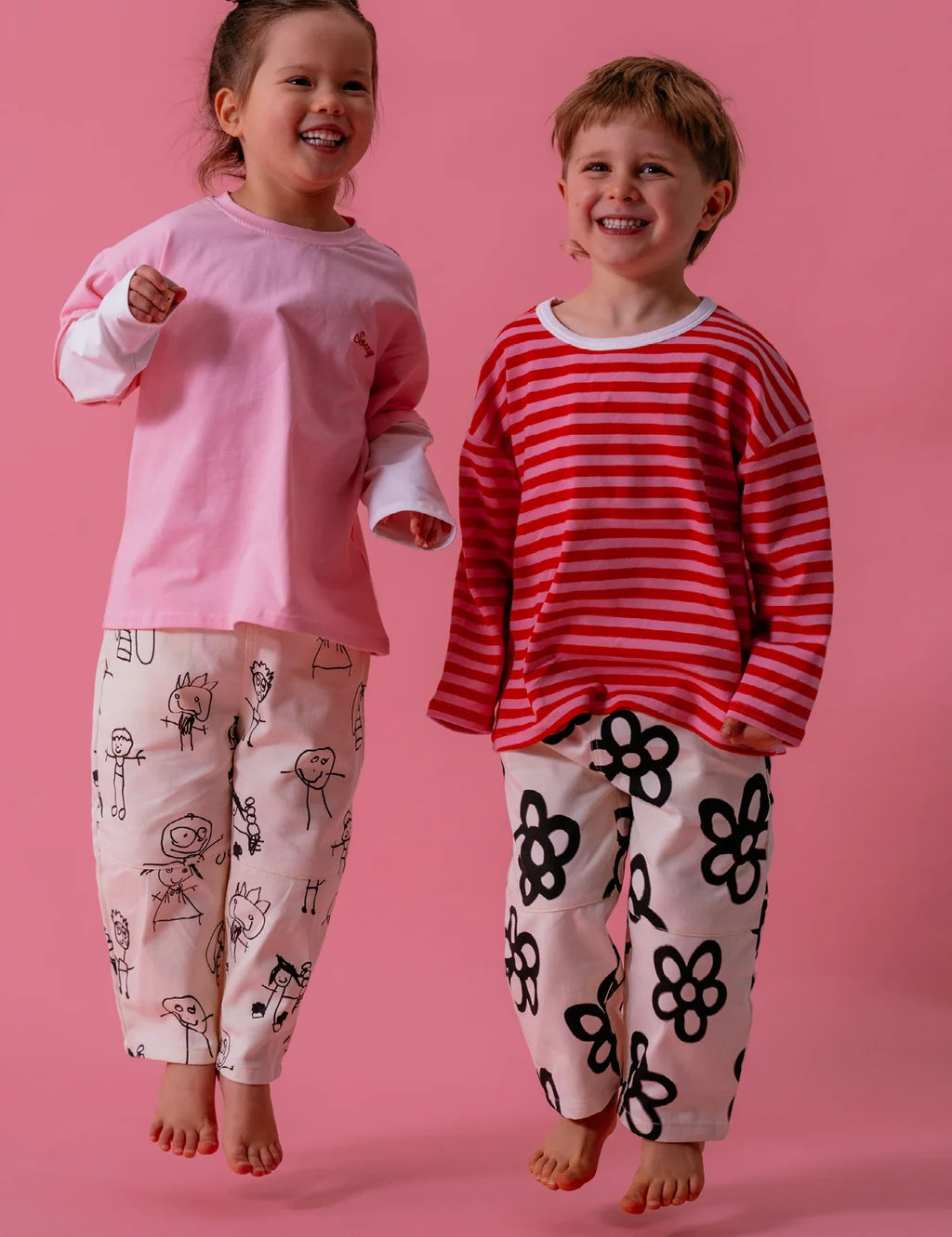 Long Tee - Cherry Stripe