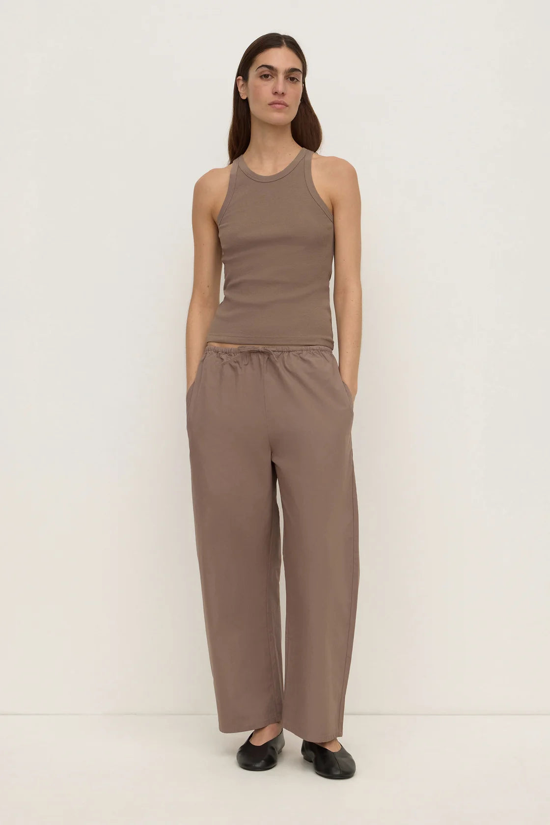 Tabitha Rib Tank – Dark Sand