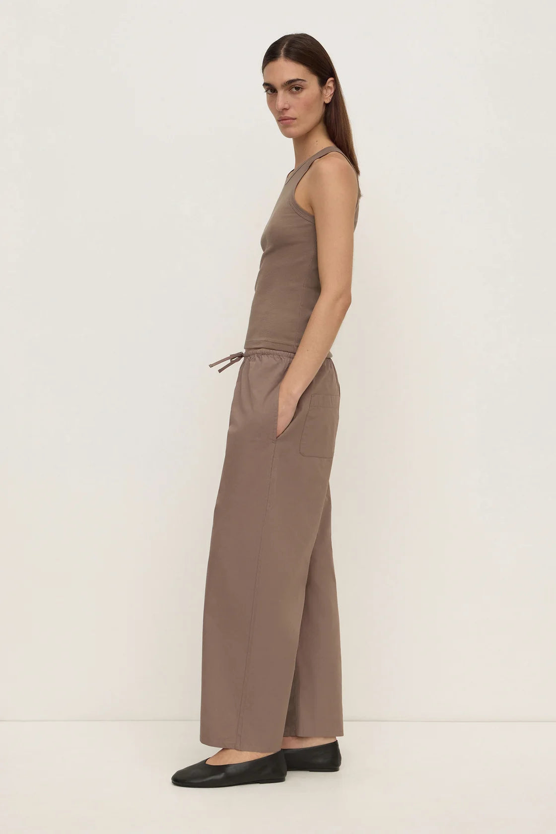 Tabitha Rib Tank – Dark Sand