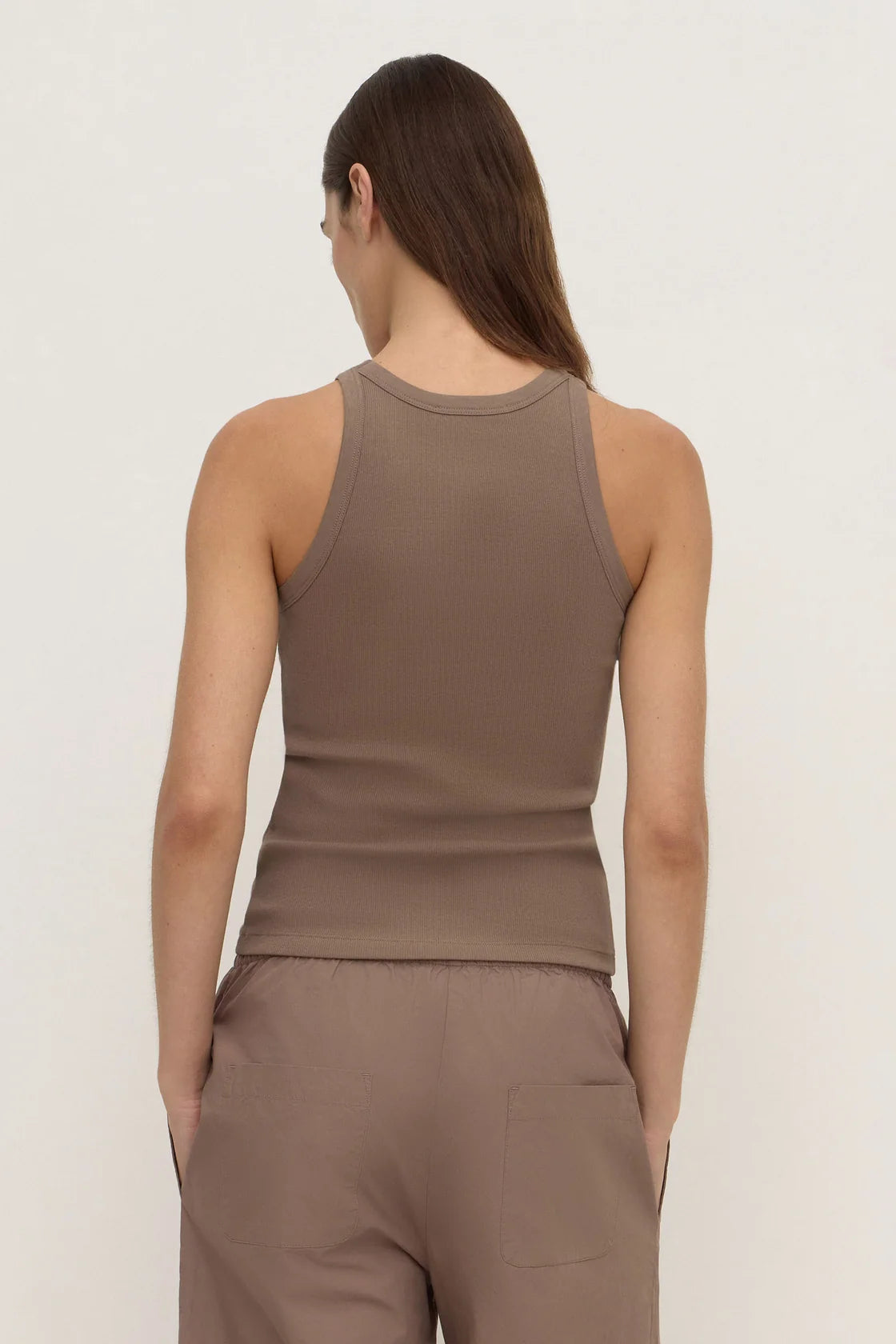 Tabitha Rib Tank – Dark Sand