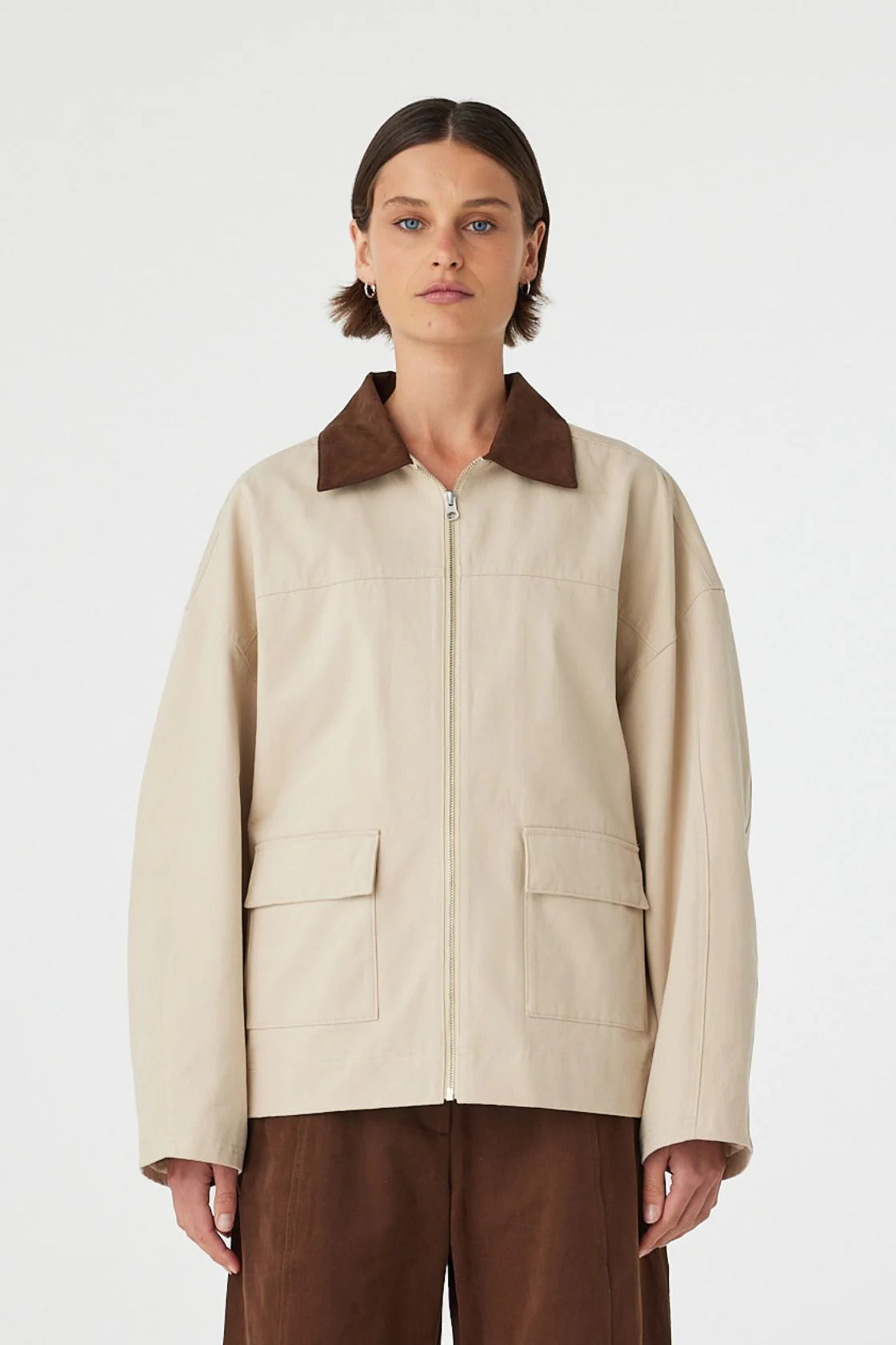 Rory Jacket - Beige & Espresso