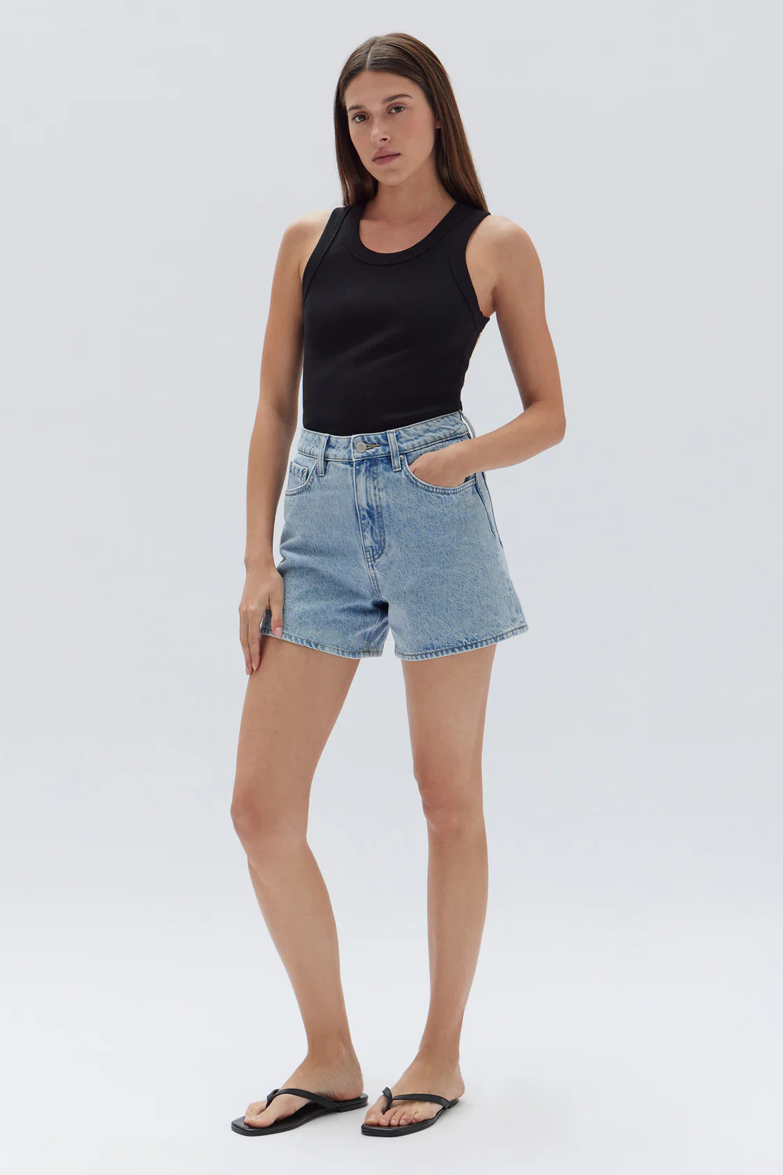 Vintage Denim Short - Light Stone