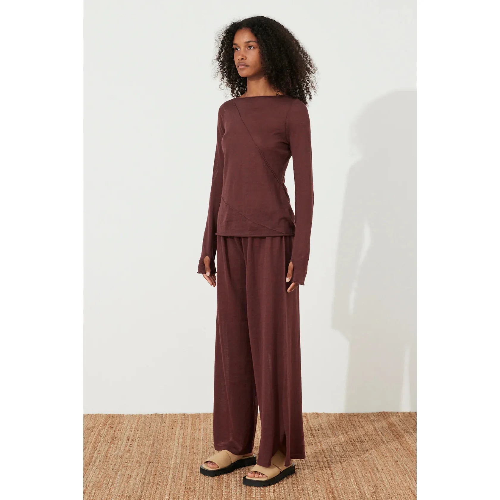 Zulu & Zephyr Currant Relaxed Knit Pant